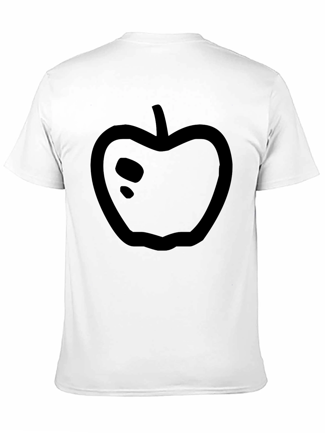Minimalist Apple Graphic Black T-Shirt