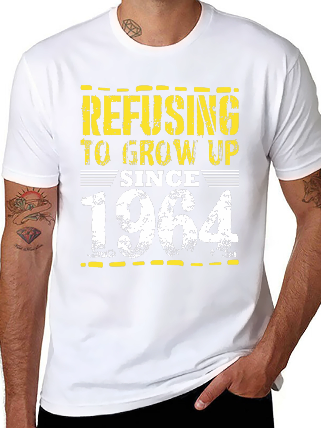 Refusing to Grow Up Since 1964 Black T-Shirt