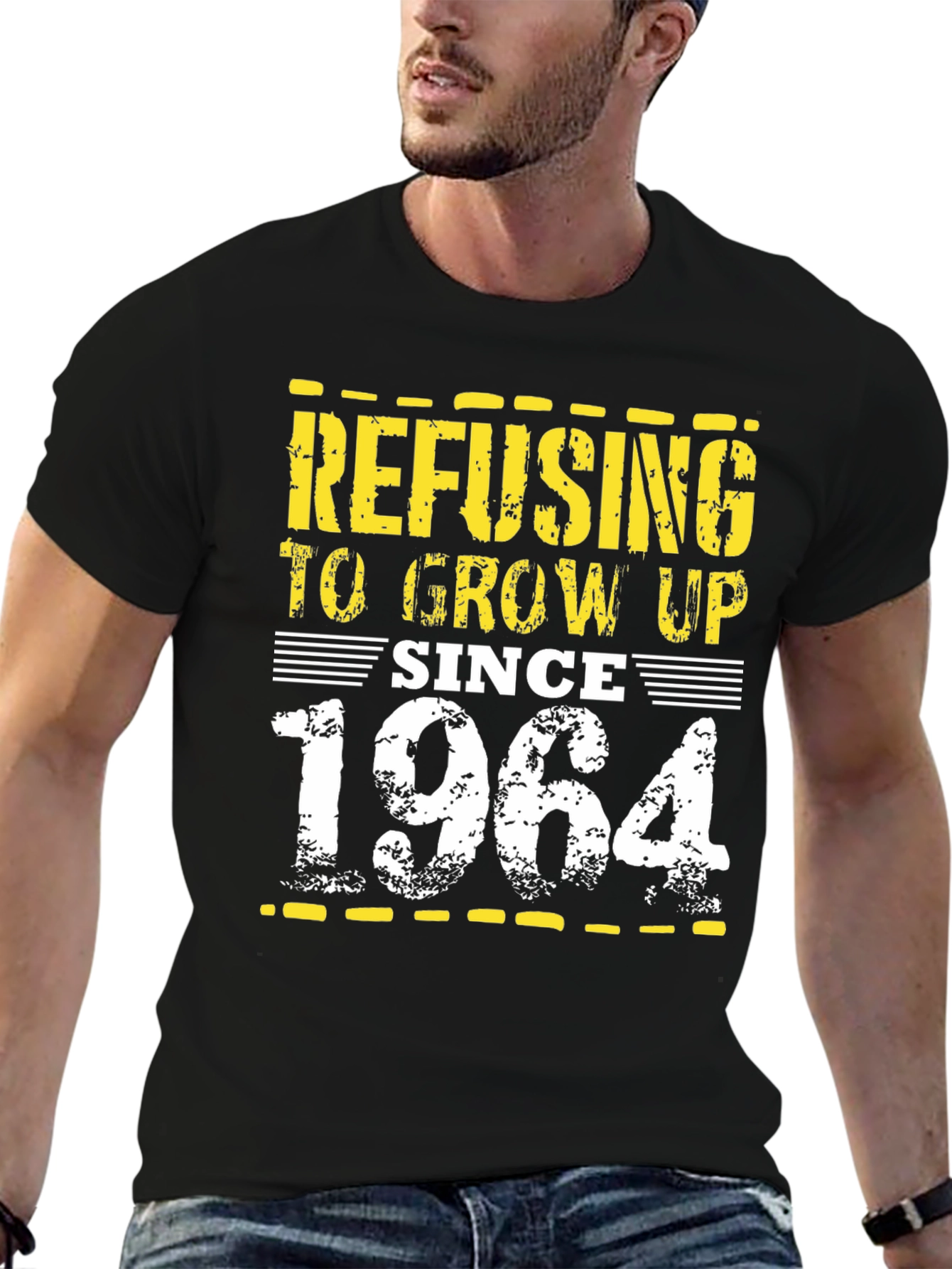 Refusing to Grow Up Since 1964 Black T-Shirt