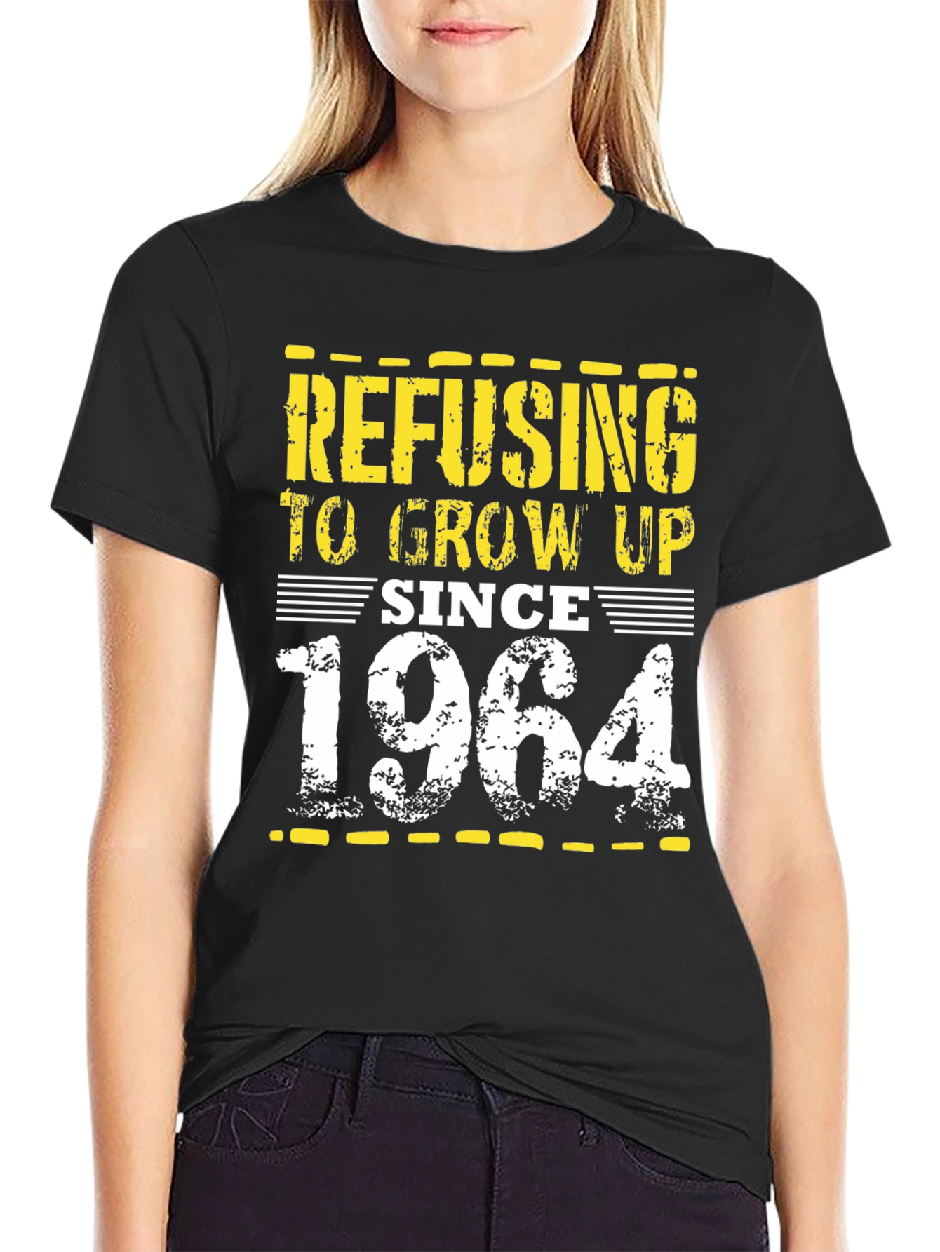 Refusing to Grow Up Since 1964 Black T-Shirt