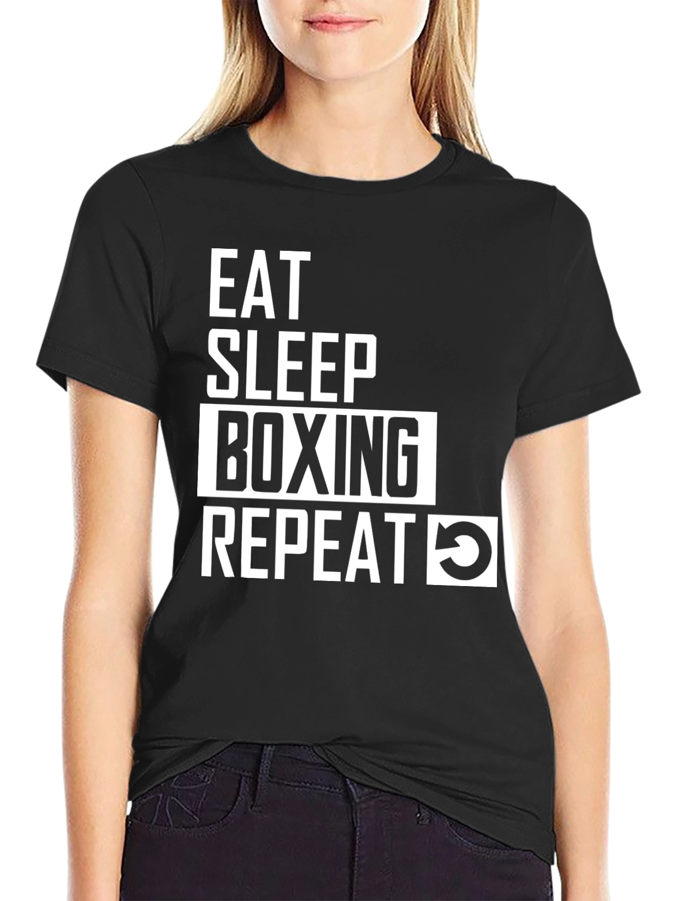 Eat Sleep Boxing Repeat Graphic T-Shirt