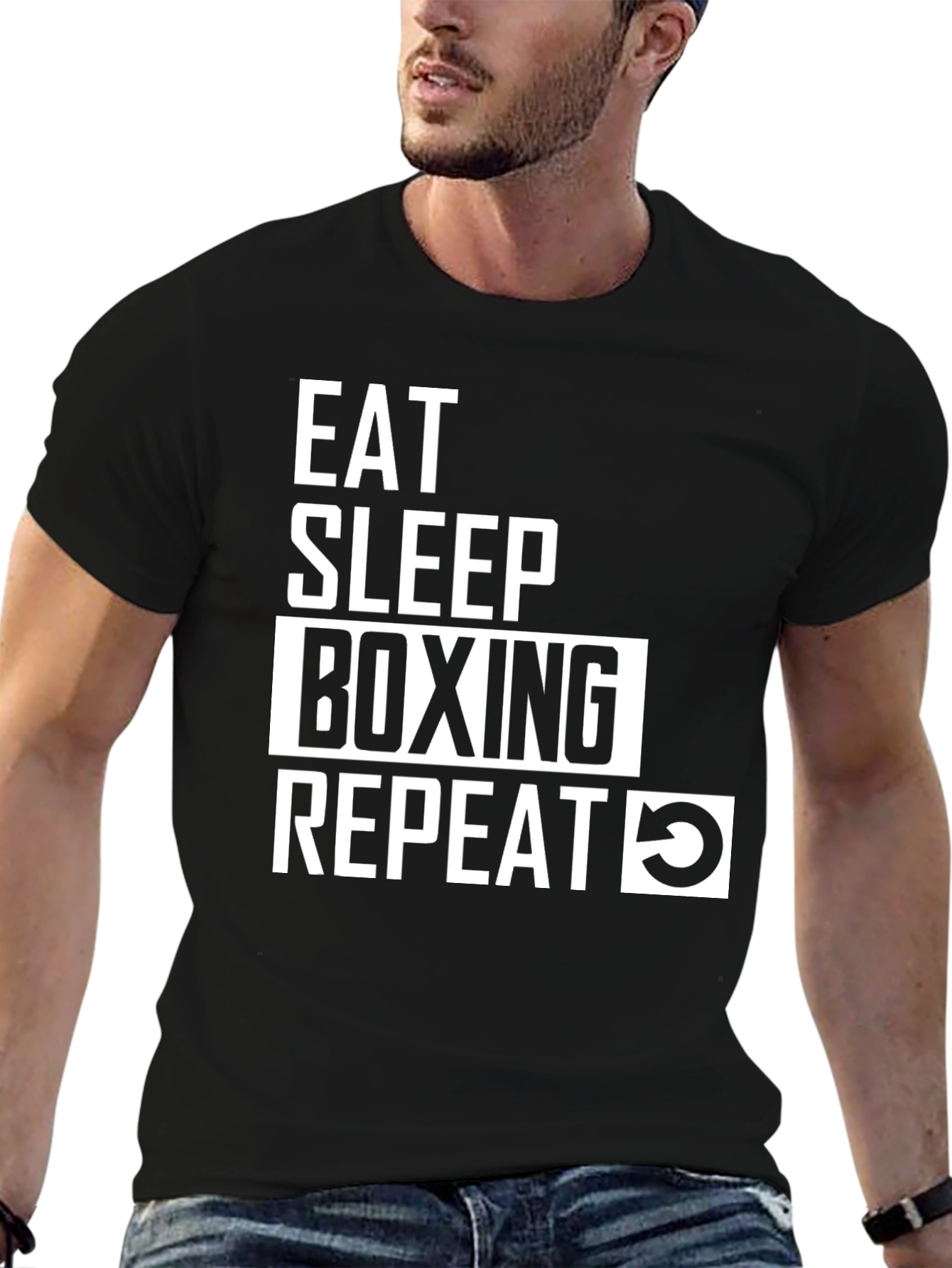 Eat Sleep Boxing Repeat Graphic T-Shirt
