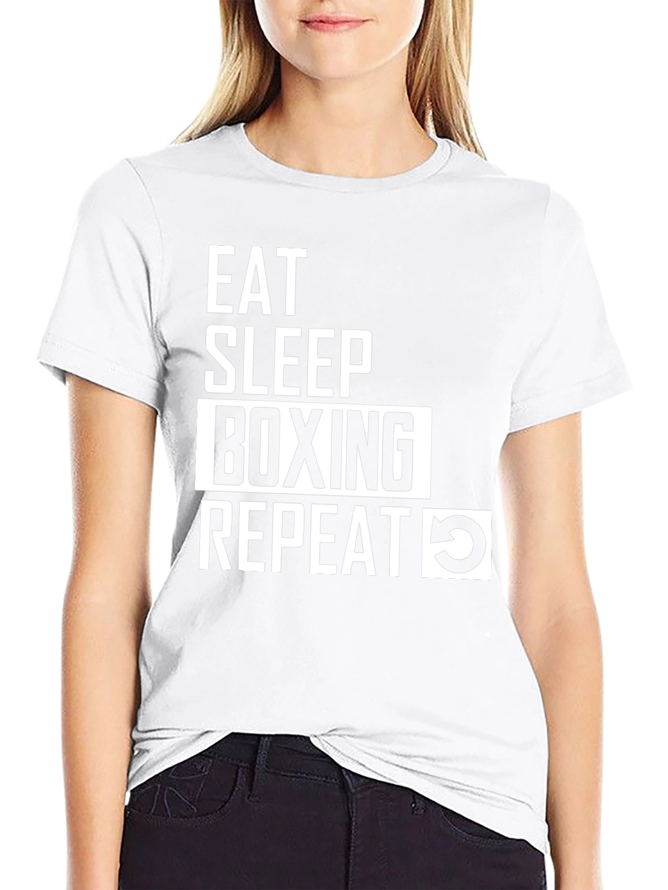 Eat Sleep Boxing Repeat Graphic T-Shirt