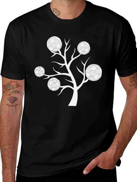 Soccer Ball Tree Graphic T-Shirt