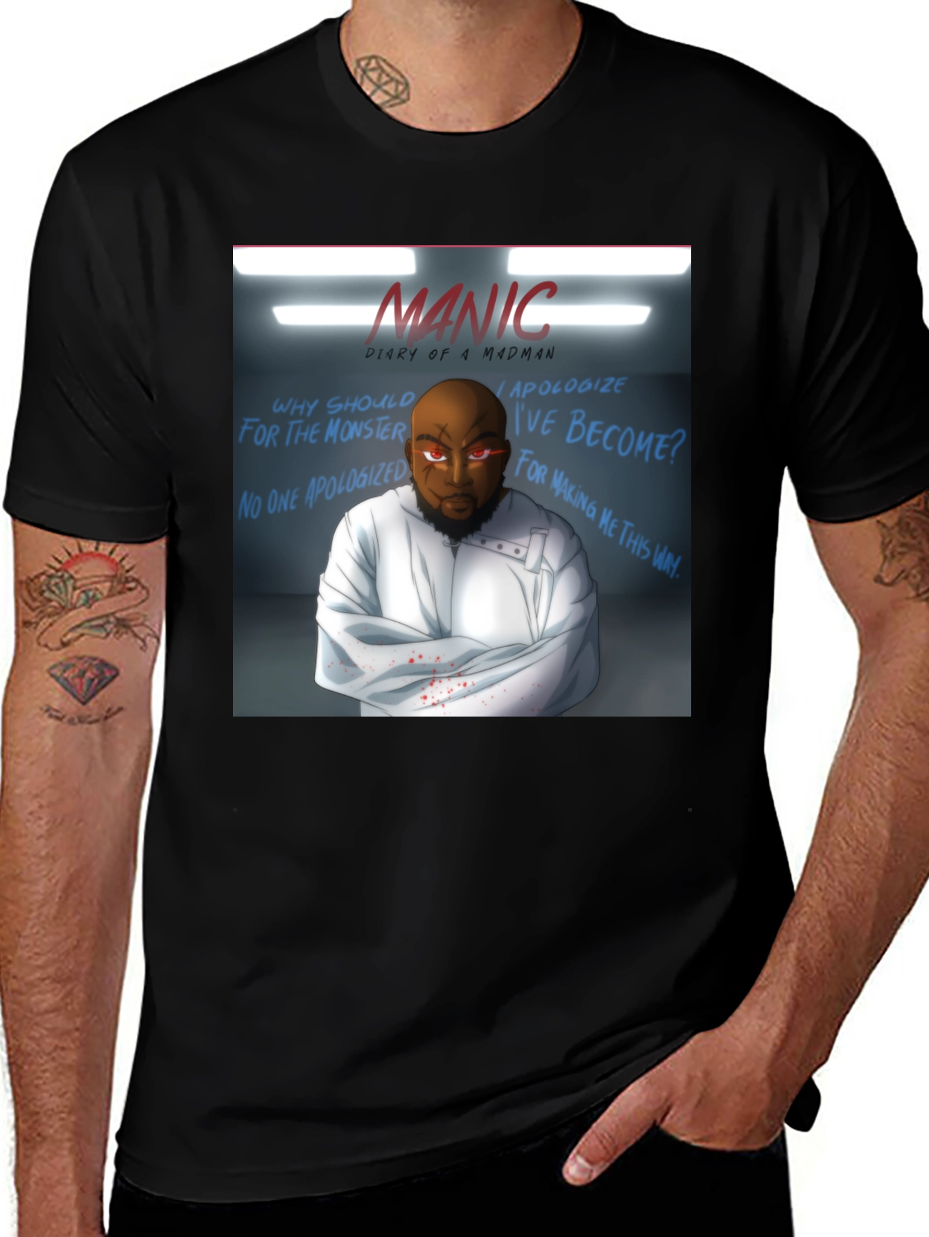 Manic Diary of a Madman Graphic T-Shirt