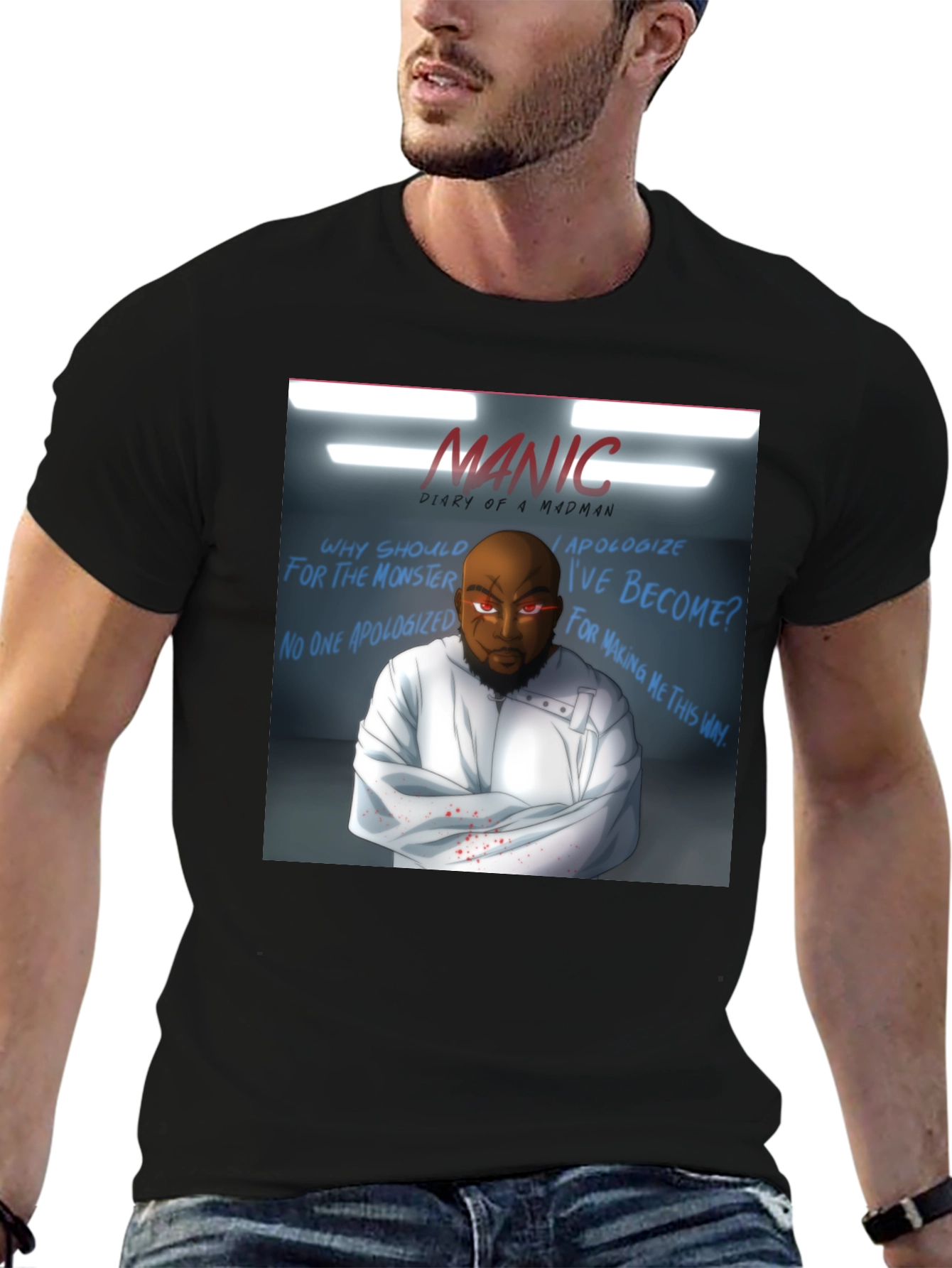 Manic Diary of a Madman Graphic T-Shirt