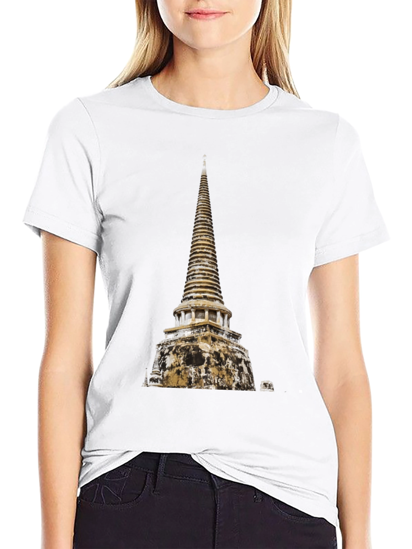 Temple Print Black T-Shirt
