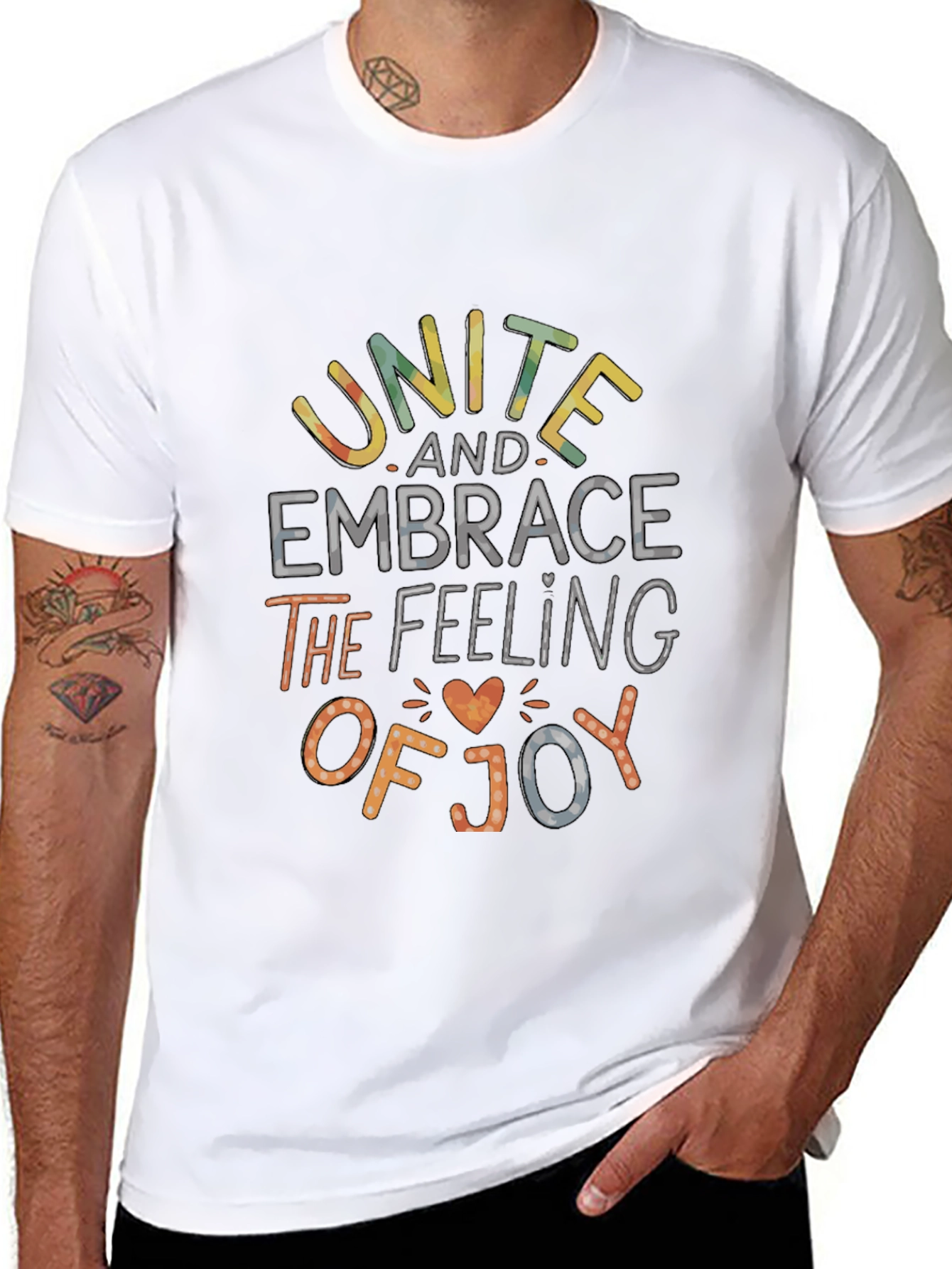 Unite Embrace Joy T-Shirt - Positive Message Tee