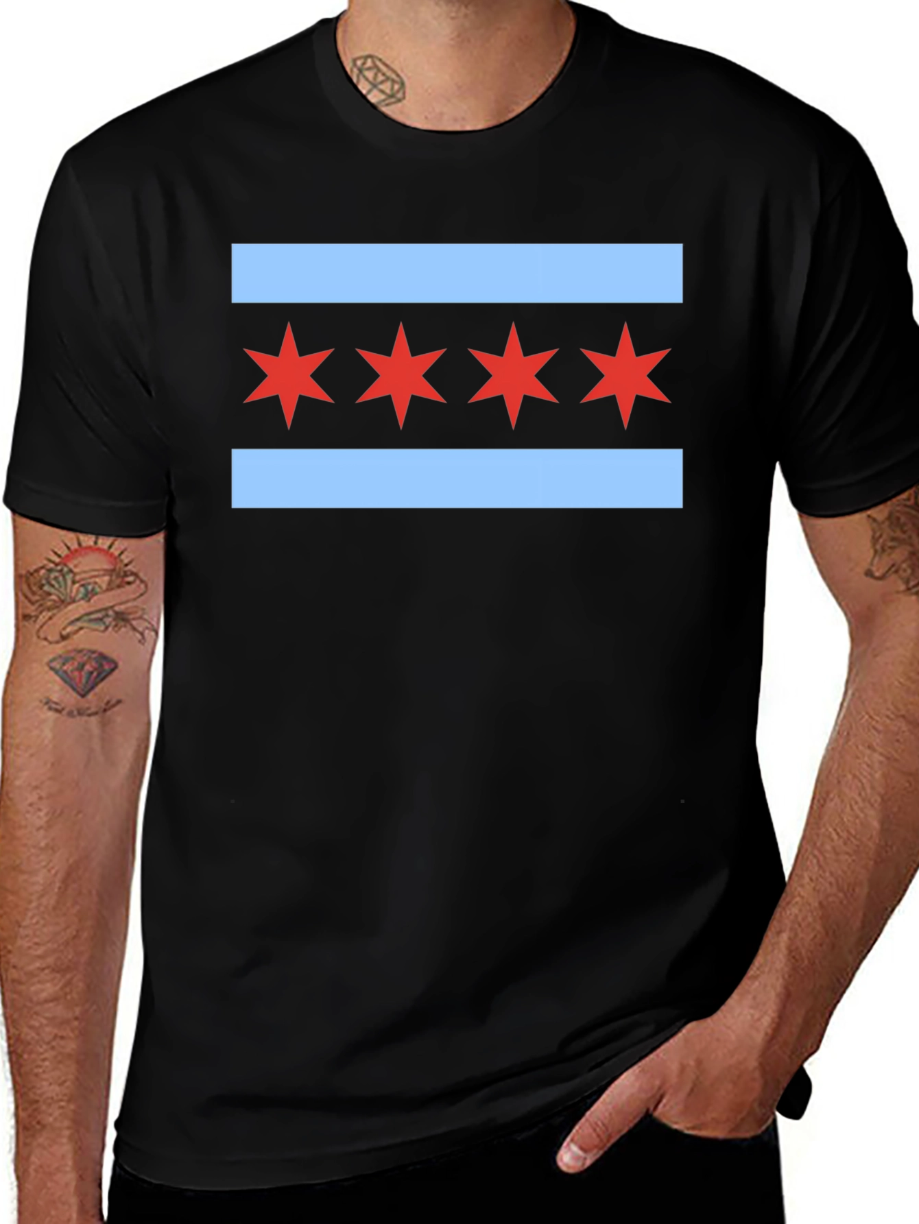 Chicago Flag Graphic Tee - City Pride T-Shirt