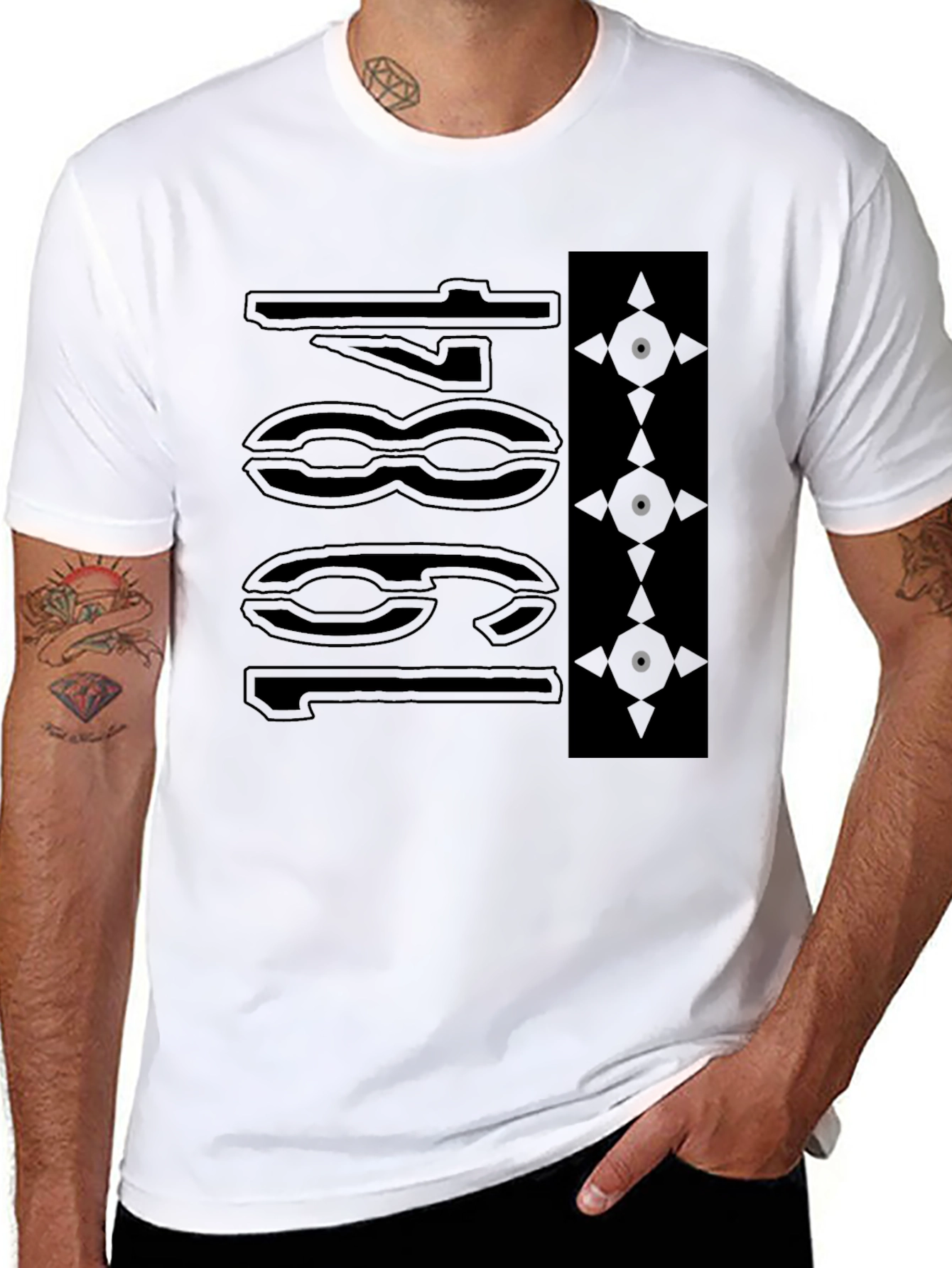 Abstract Graphic T-Shirt - Modern Streetwear Style
