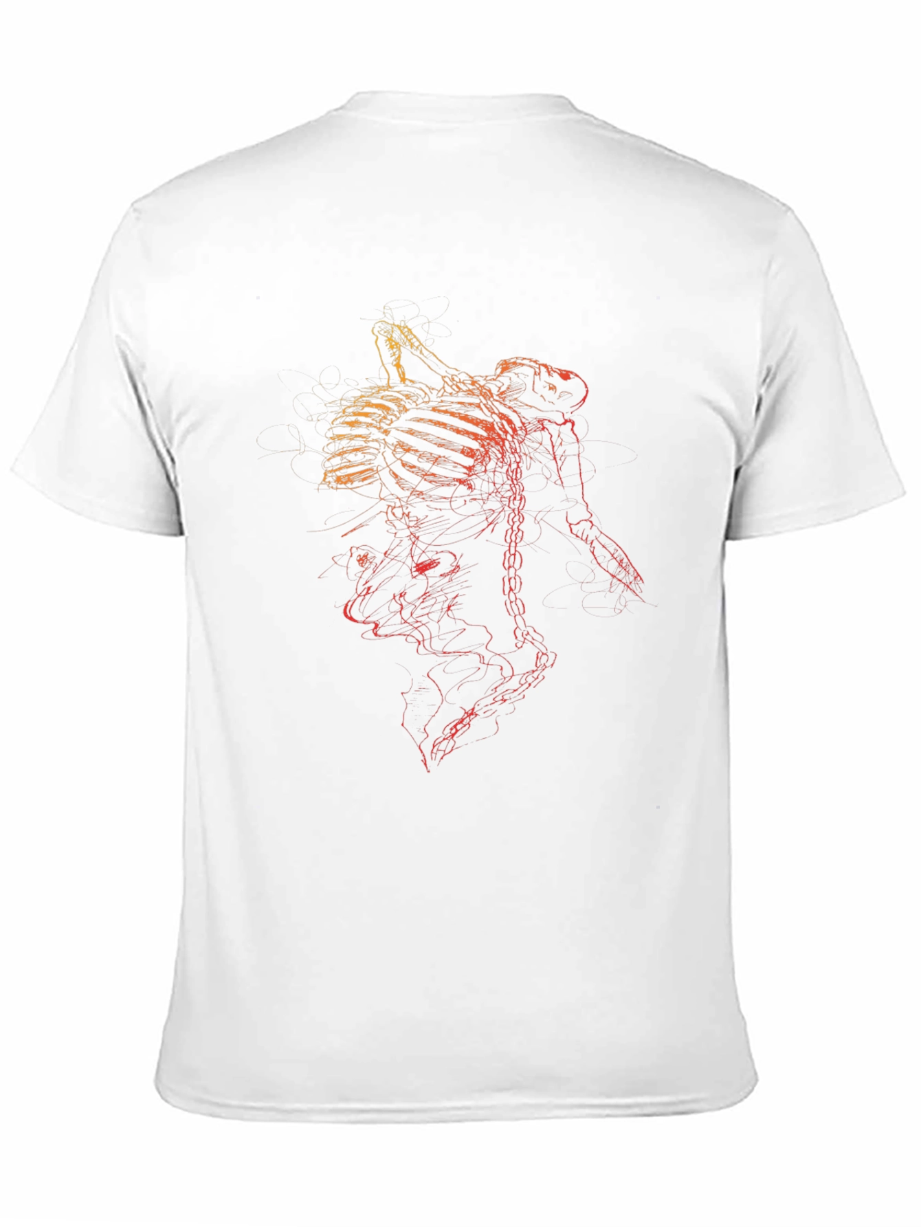 Grim Reaper Skeleton Graphic Print Black T-Shirt