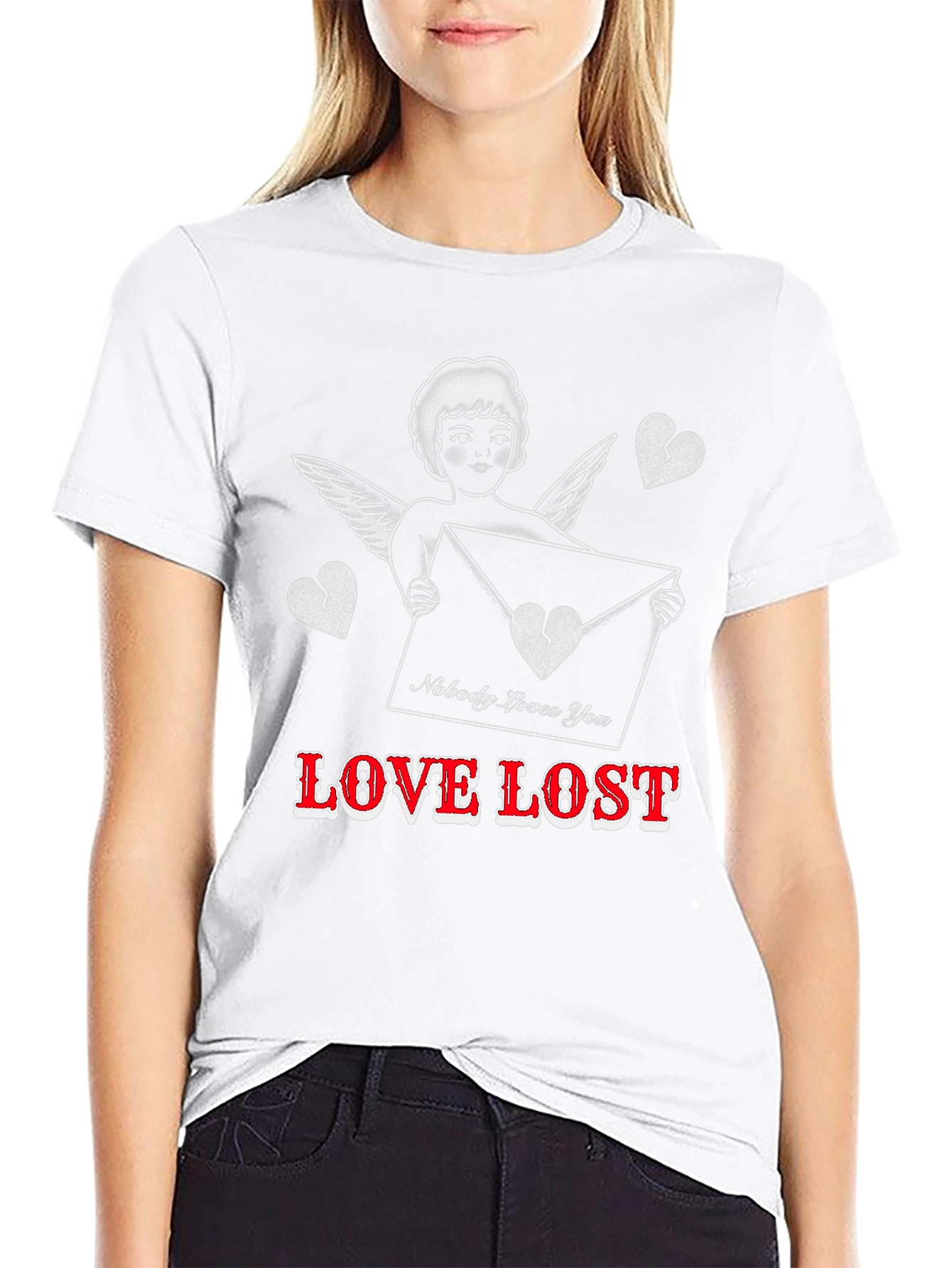 Love Lost Graphic Tee - Heartbreak Cupid T-Shirt
