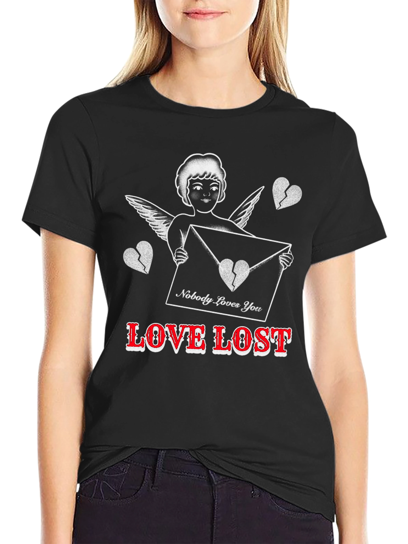 Love Lost Graphic Tee - Heartbreak Cupid T-Shirt