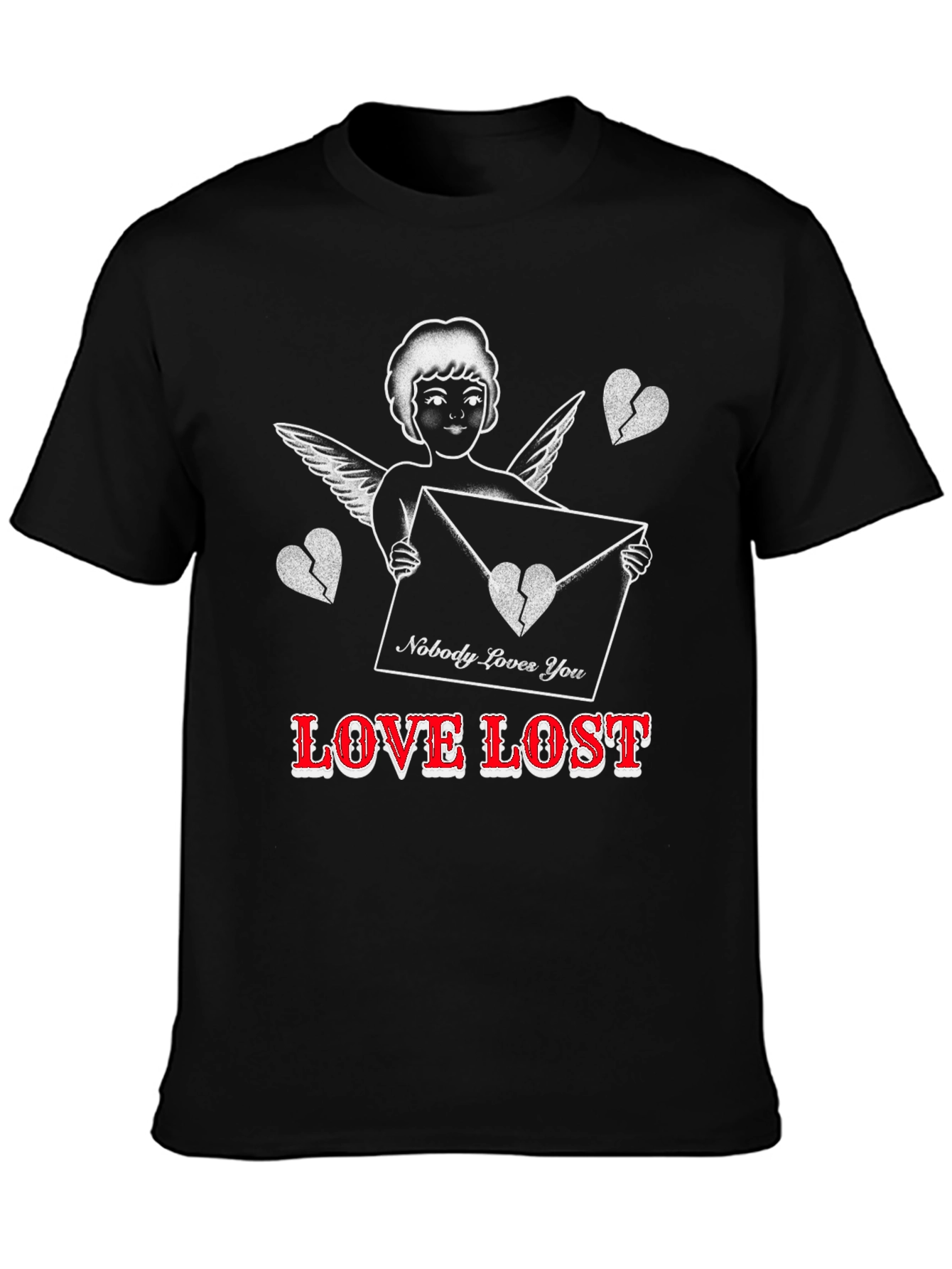 Love Lost Graphic Tee - Heartbreak Cupid T-Shirt
