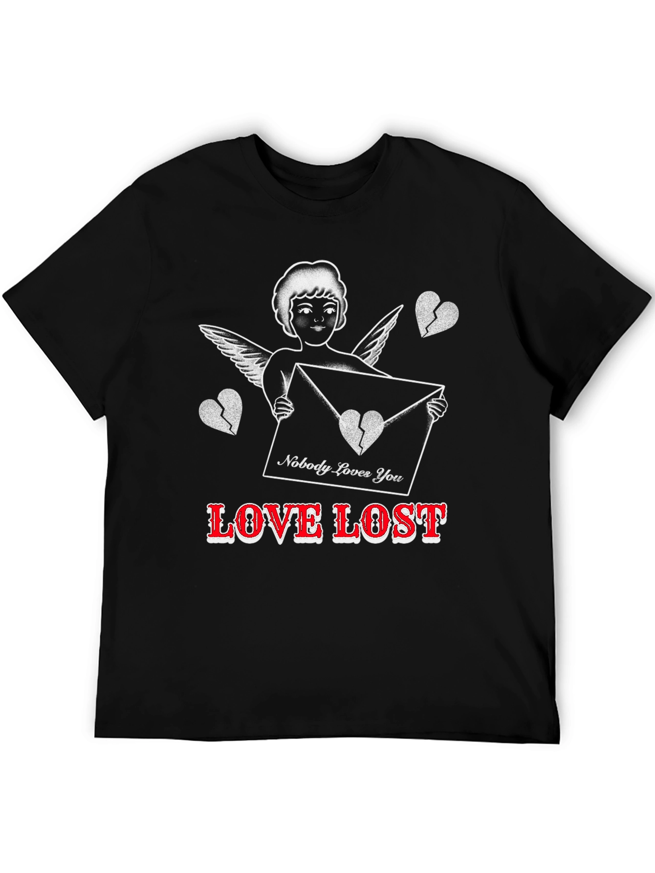 Love Lost Graphic Tee - Heartbreak Cupid T-Shirt