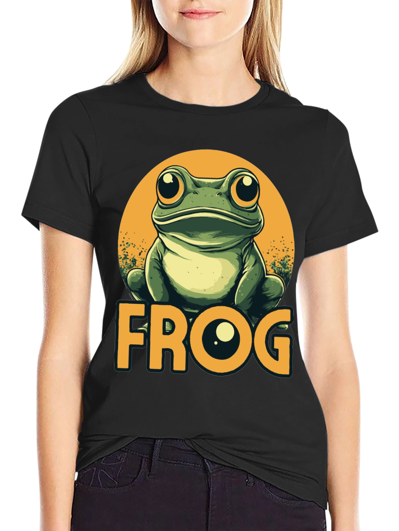 Frog Graphic T-Shirt - Mens Crew Neck Tee