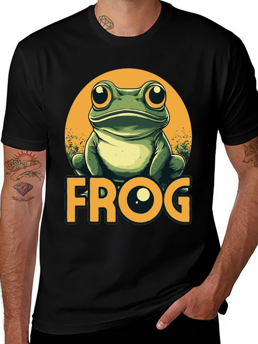 Frog Graphic T-Shirt - Mens Crew Neck Tee