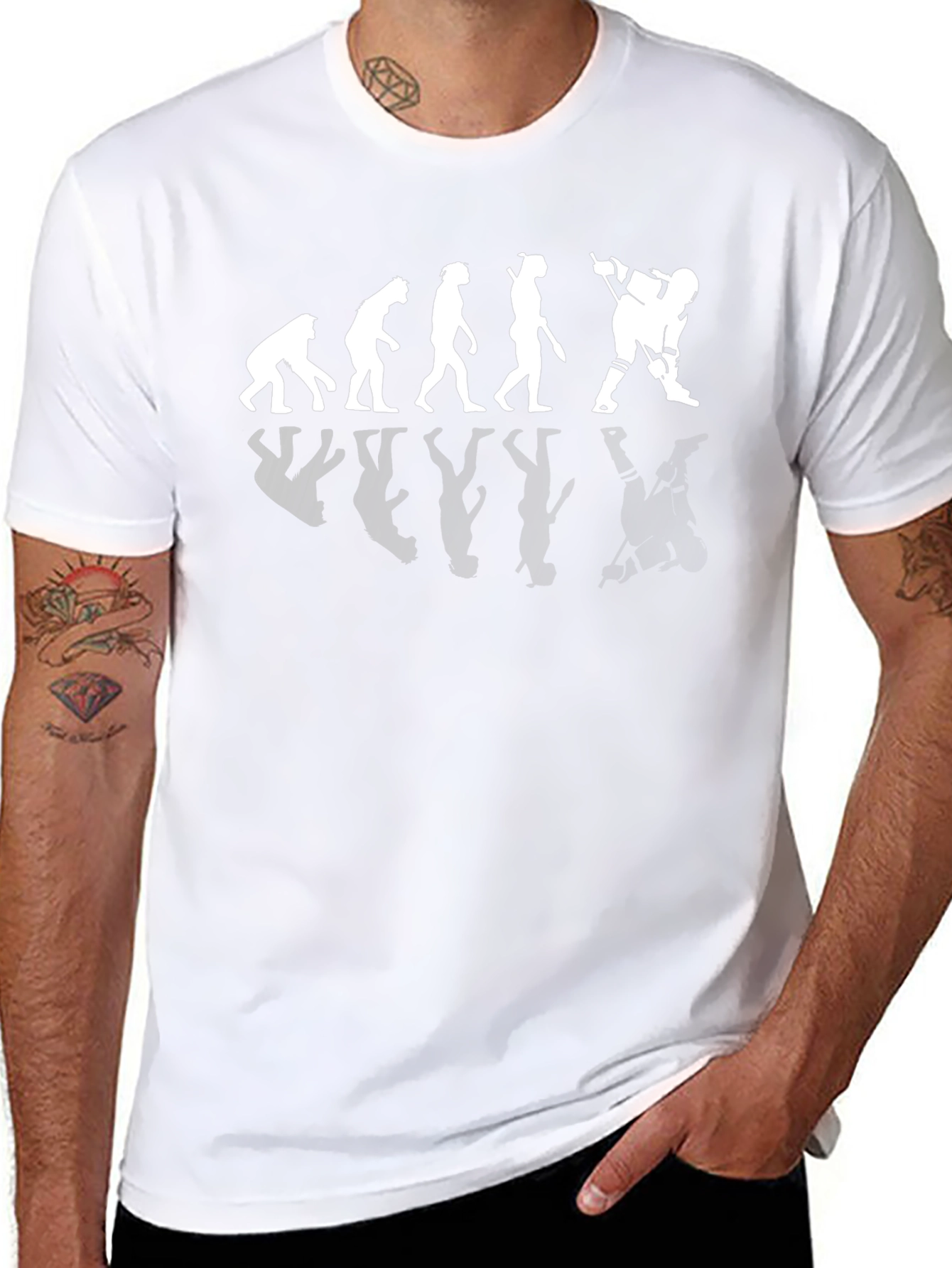 Hockey Evolution T-Shirt - Funny Graphic Tee