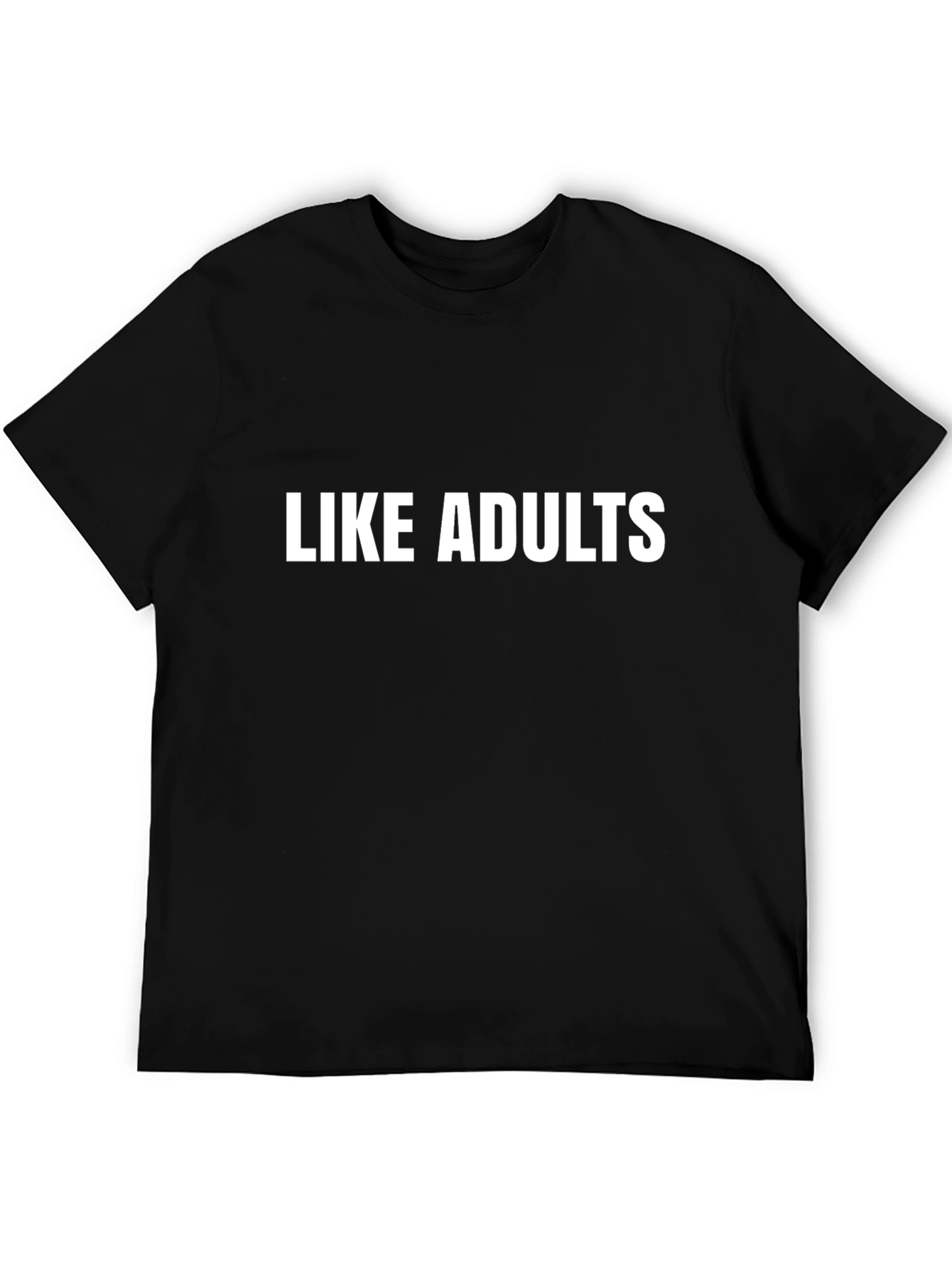 Like Adults Graphic Print Black T-Shirt