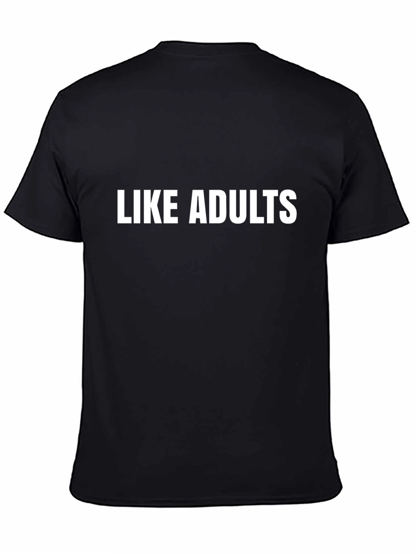 Like Adults Graphic Print Black T-Shirt