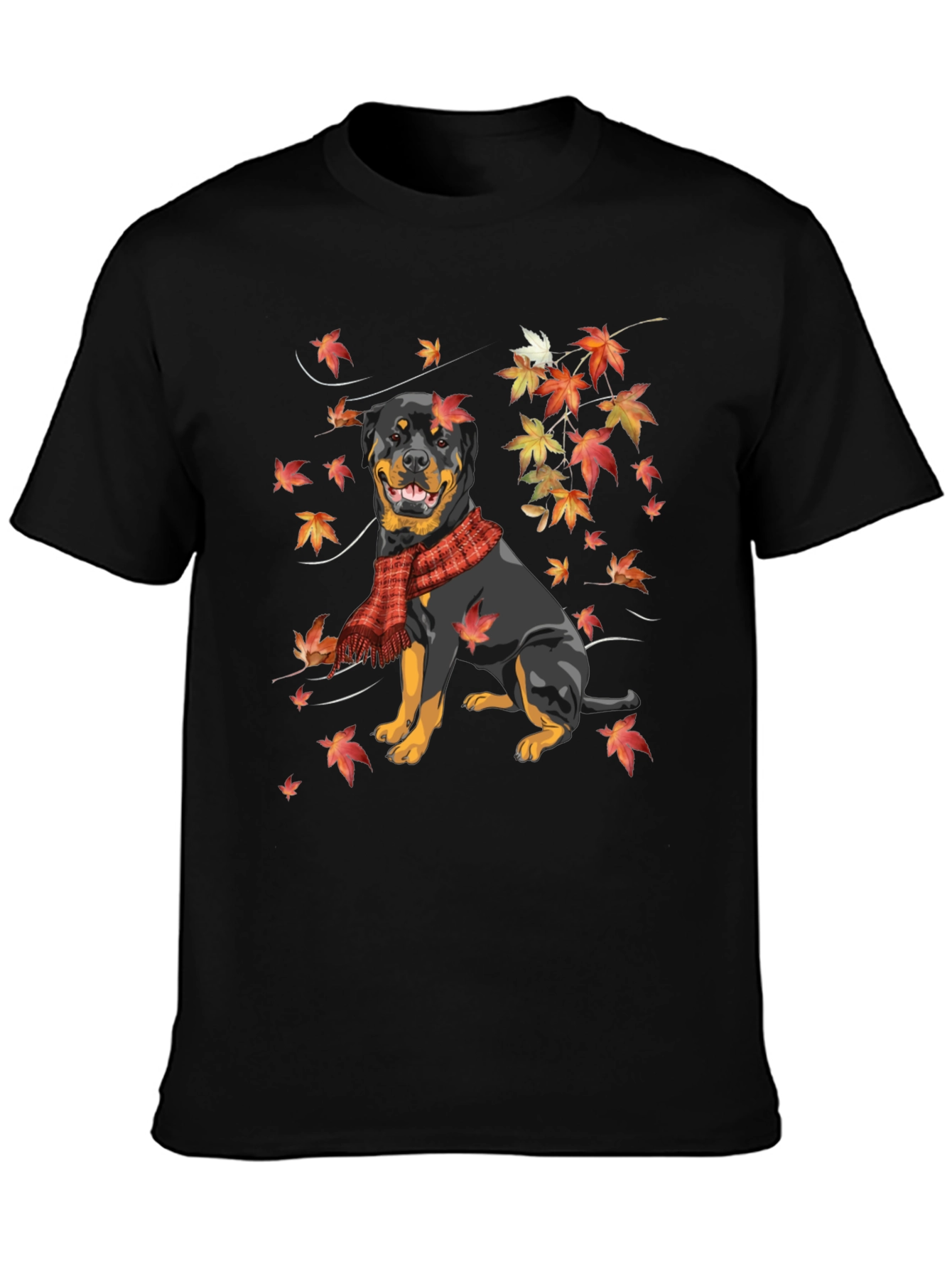 Rottweiler Autumn Leaves T-Shirt