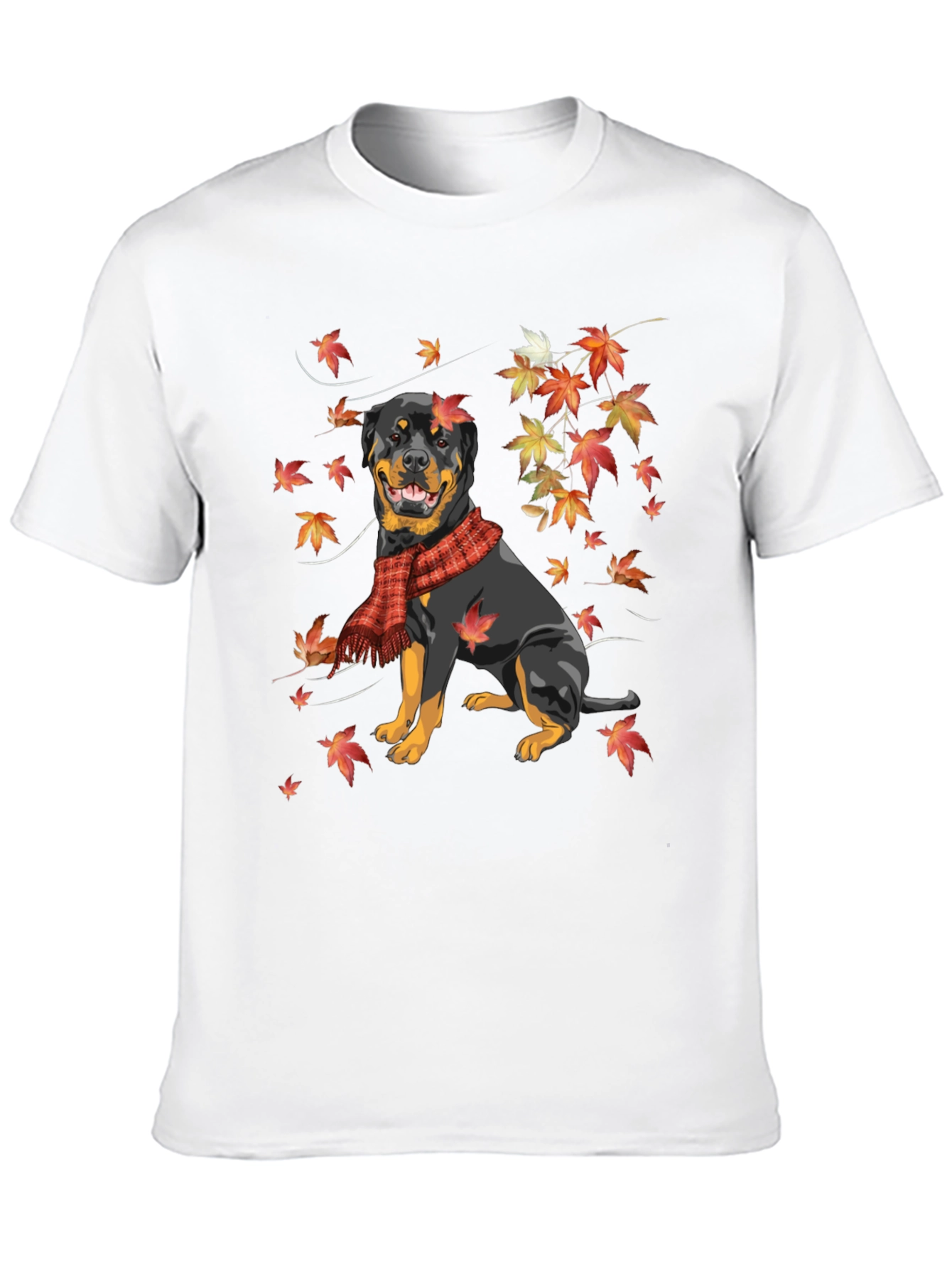 Rottweiler Autumn Leaves T-Shirt