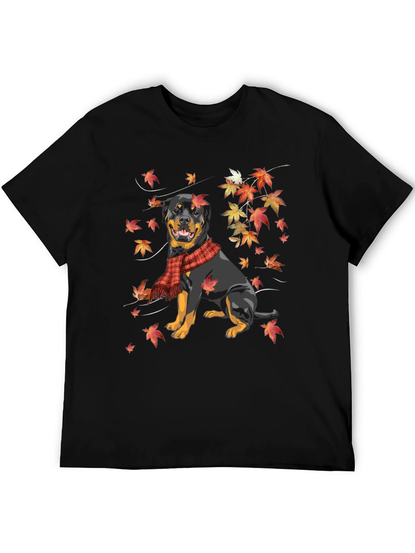 Rottweiler Autumn Leaves T-Shirt