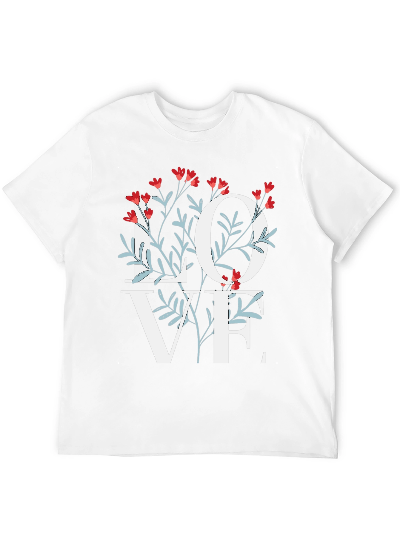 Floral Love Graphic Black T-Shirt