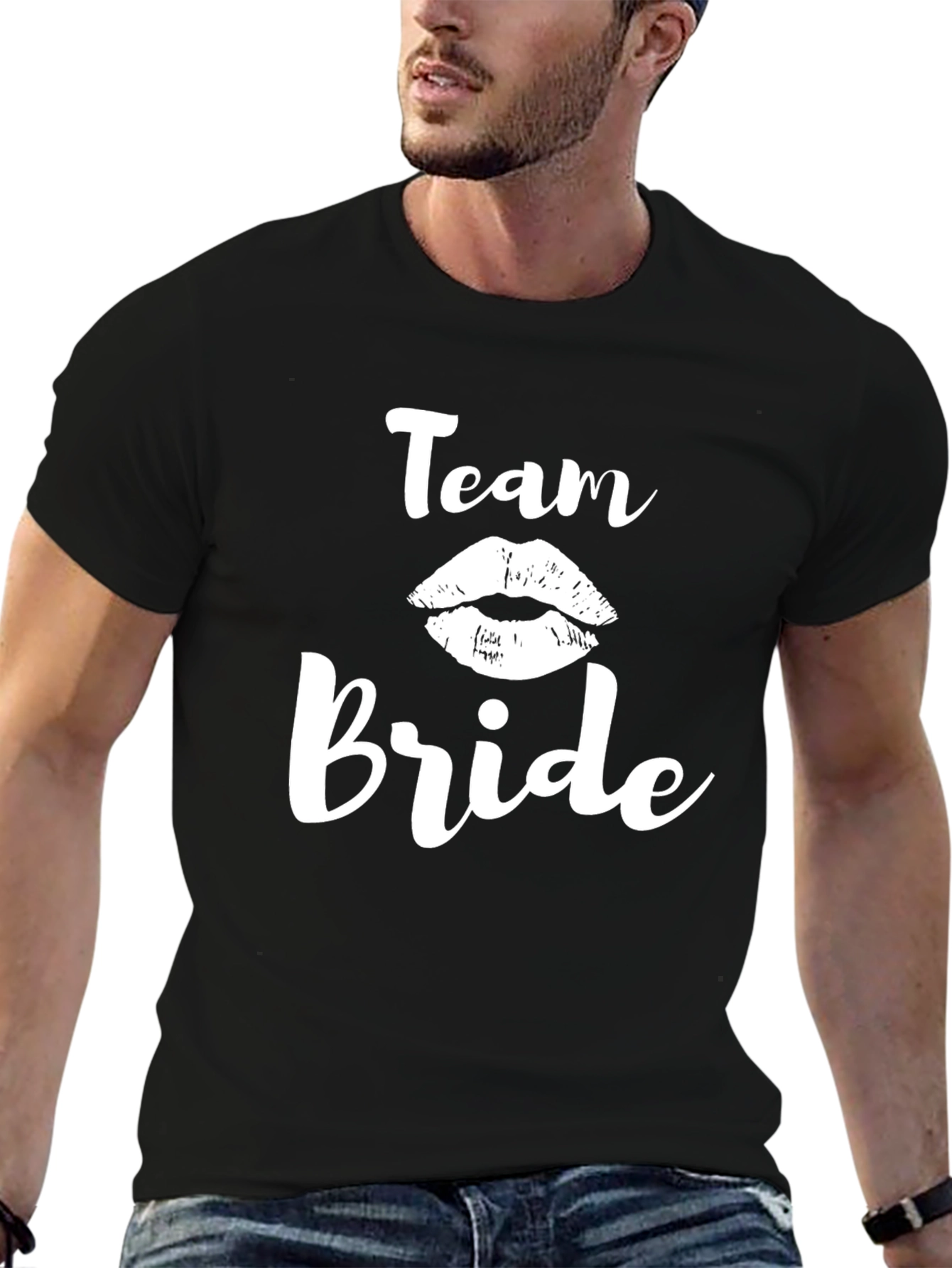 Team Bride T-Shirt - Black Bridal Party Tee