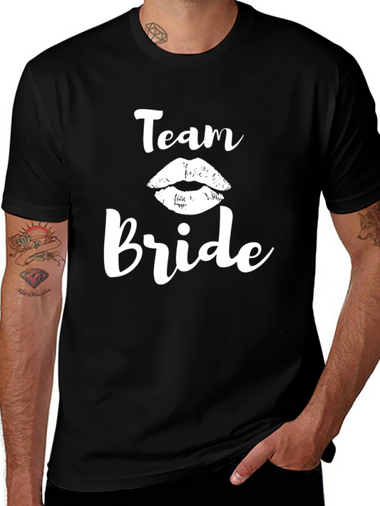 Team Bride T-Shirt - Black Bridal Party Tee