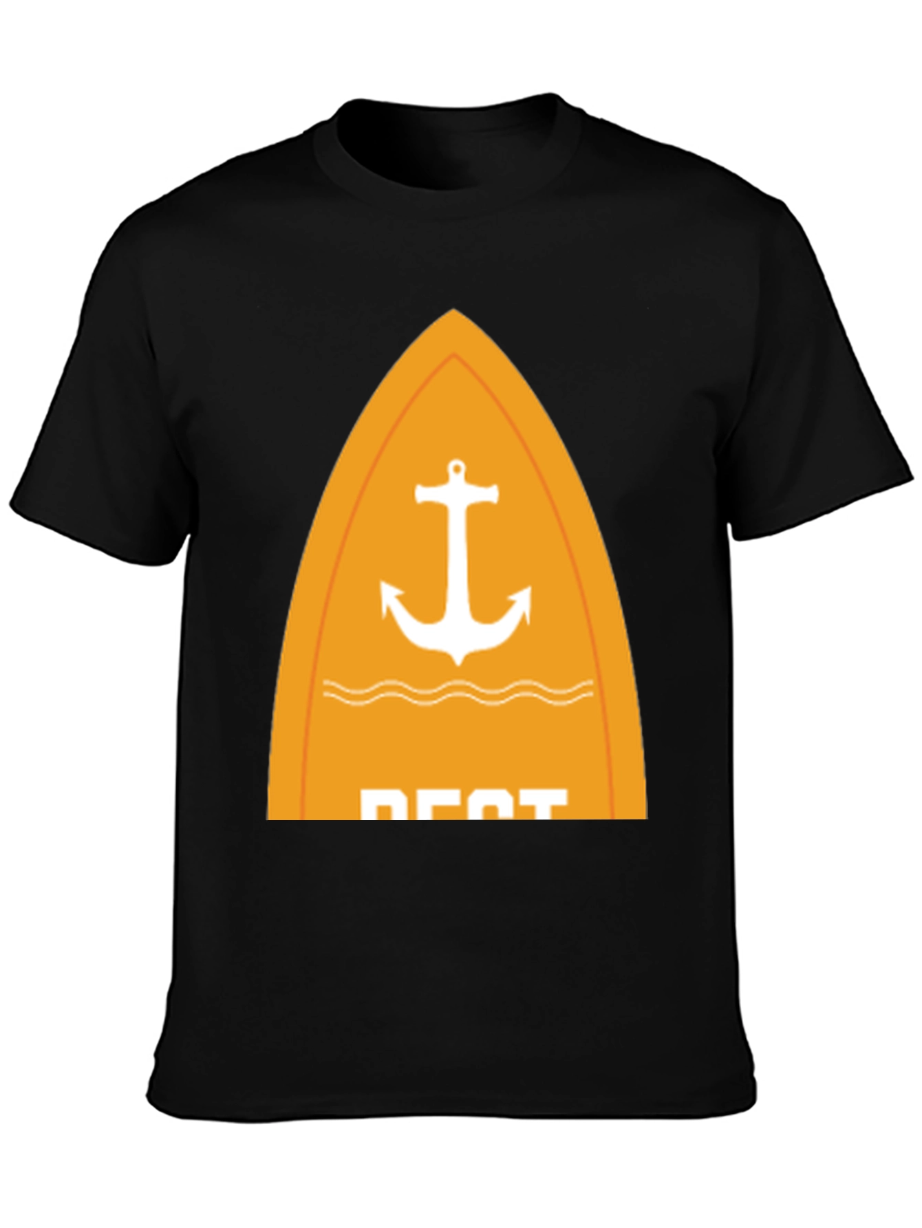Nautical Anchor Graphic Tee - Stylish Black T-Shirt
