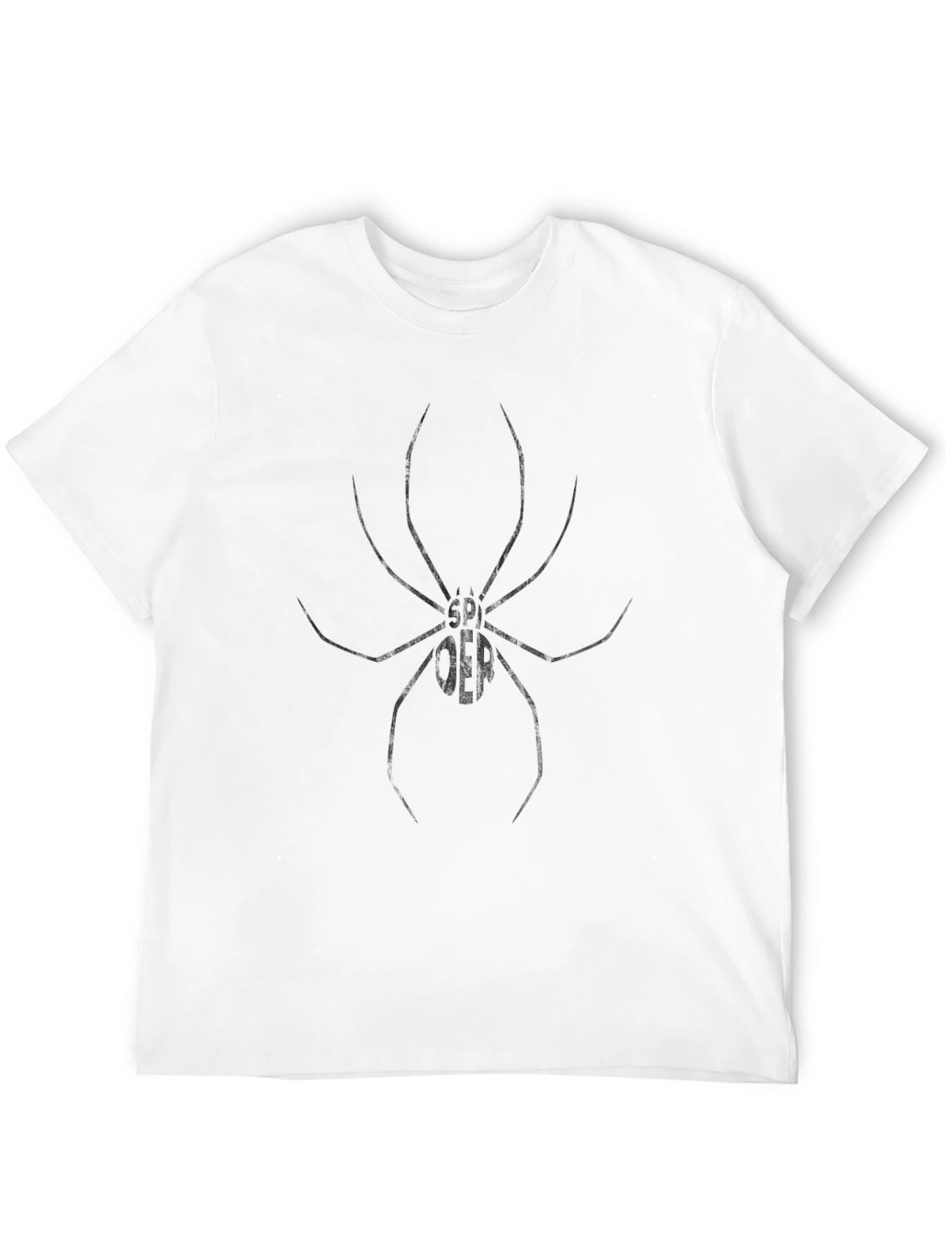 Black Spider Graphic Tee - Casual Mens T-Shirt