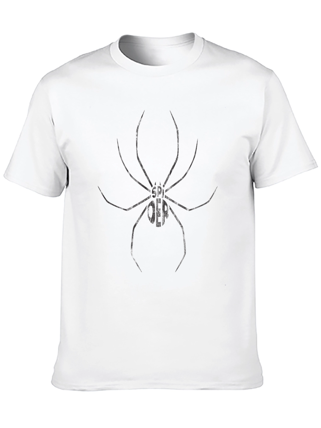 Black Spider Graphic Tee - Casual Mens T-Shirt