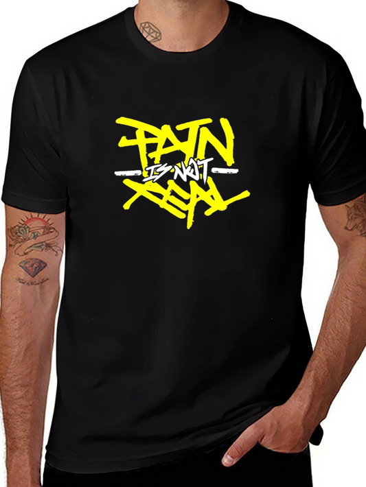 Pain Is Not Real Graphic Tee - Black Cotton T-Shirt