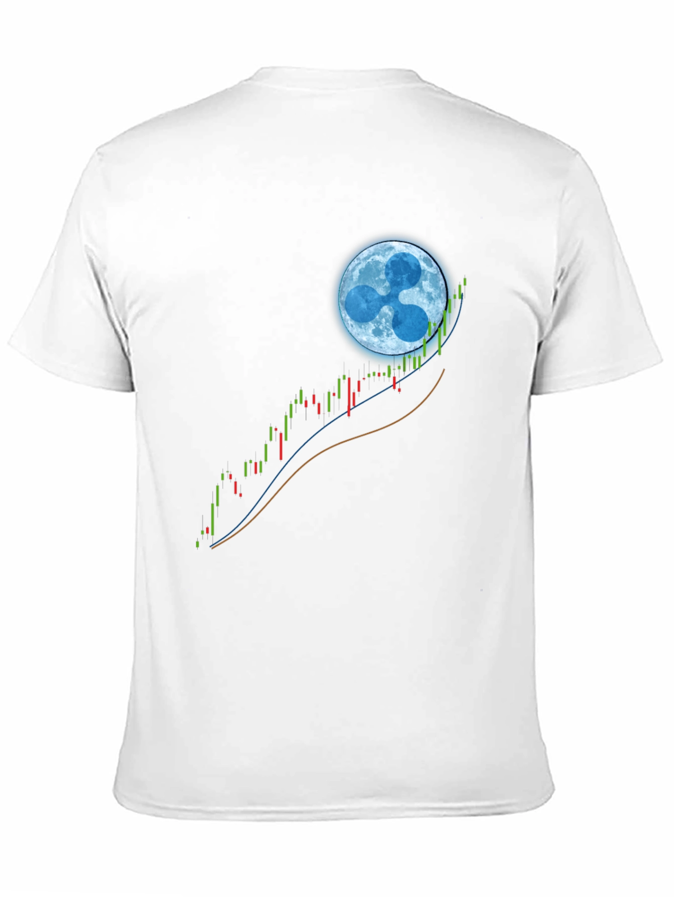 Ripple XRP Crypto Mooning Black T-Shirt