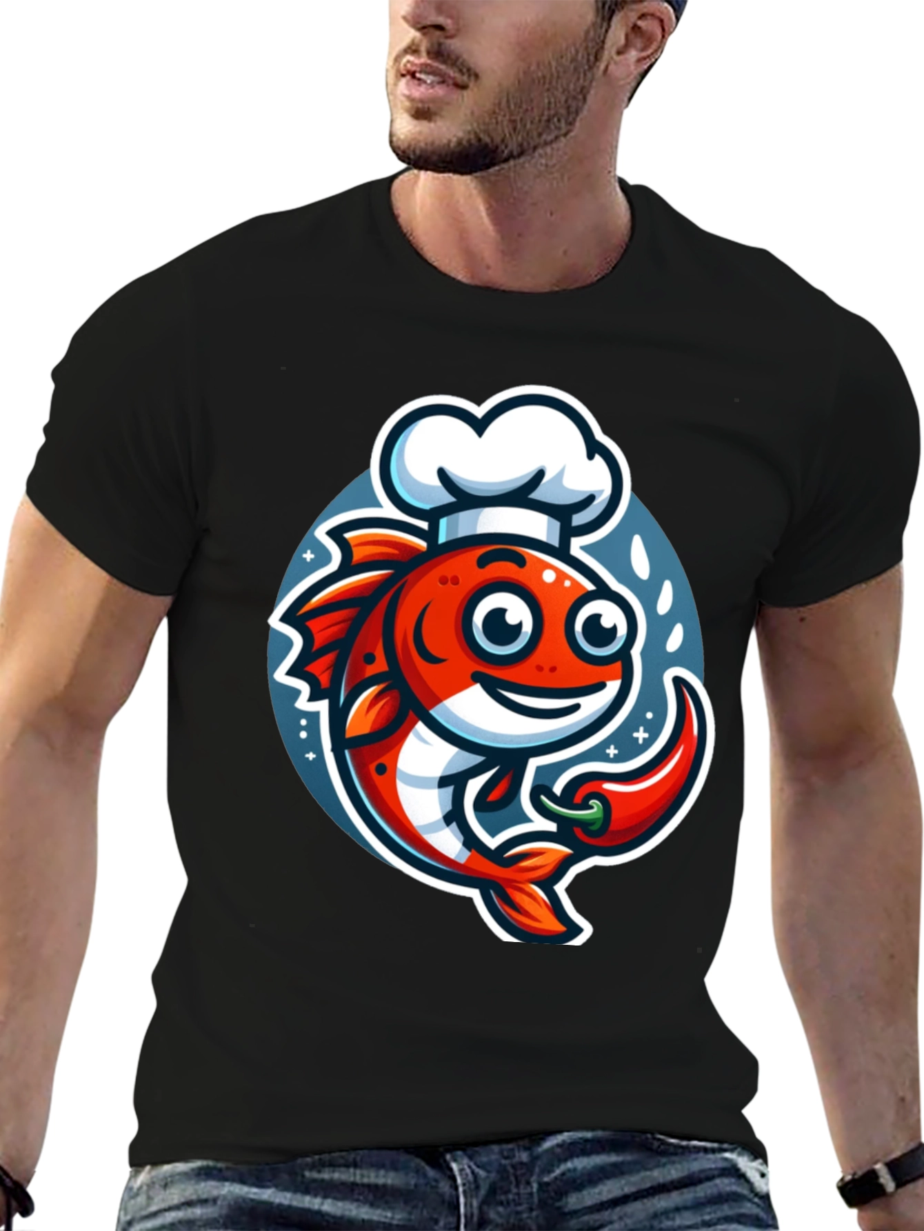 Chef Fish Graphic T-Shirt