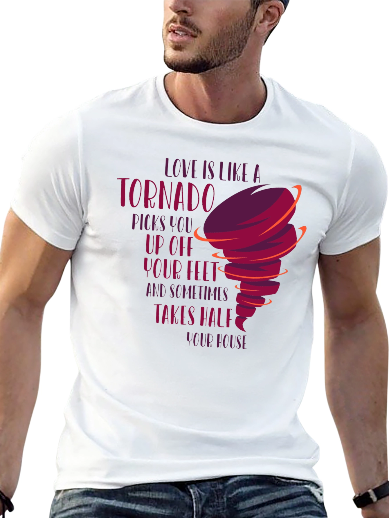 Tornado Love Graphic Tee - Unique Design