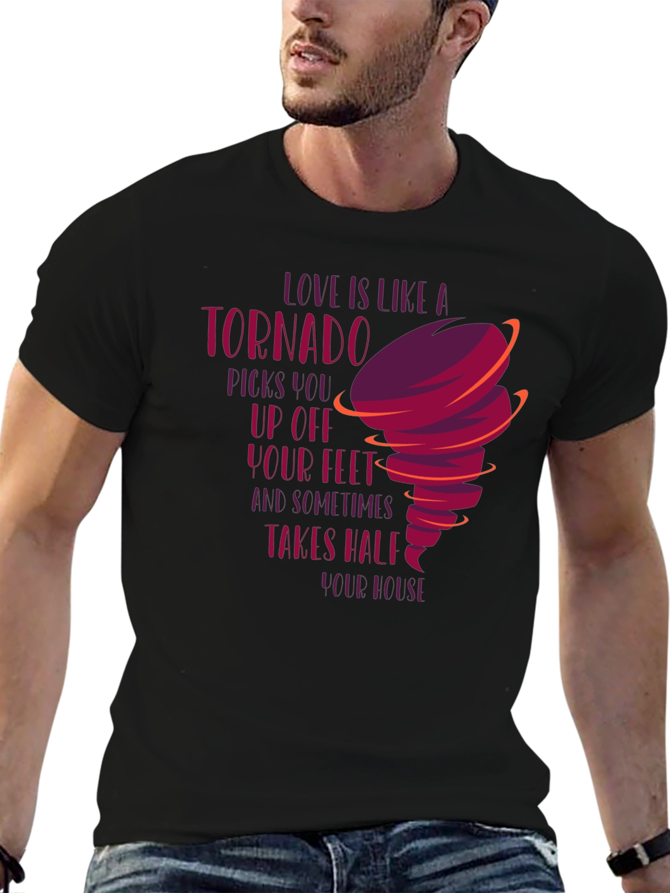 Tornado Love Graphic Tee - Unique Design