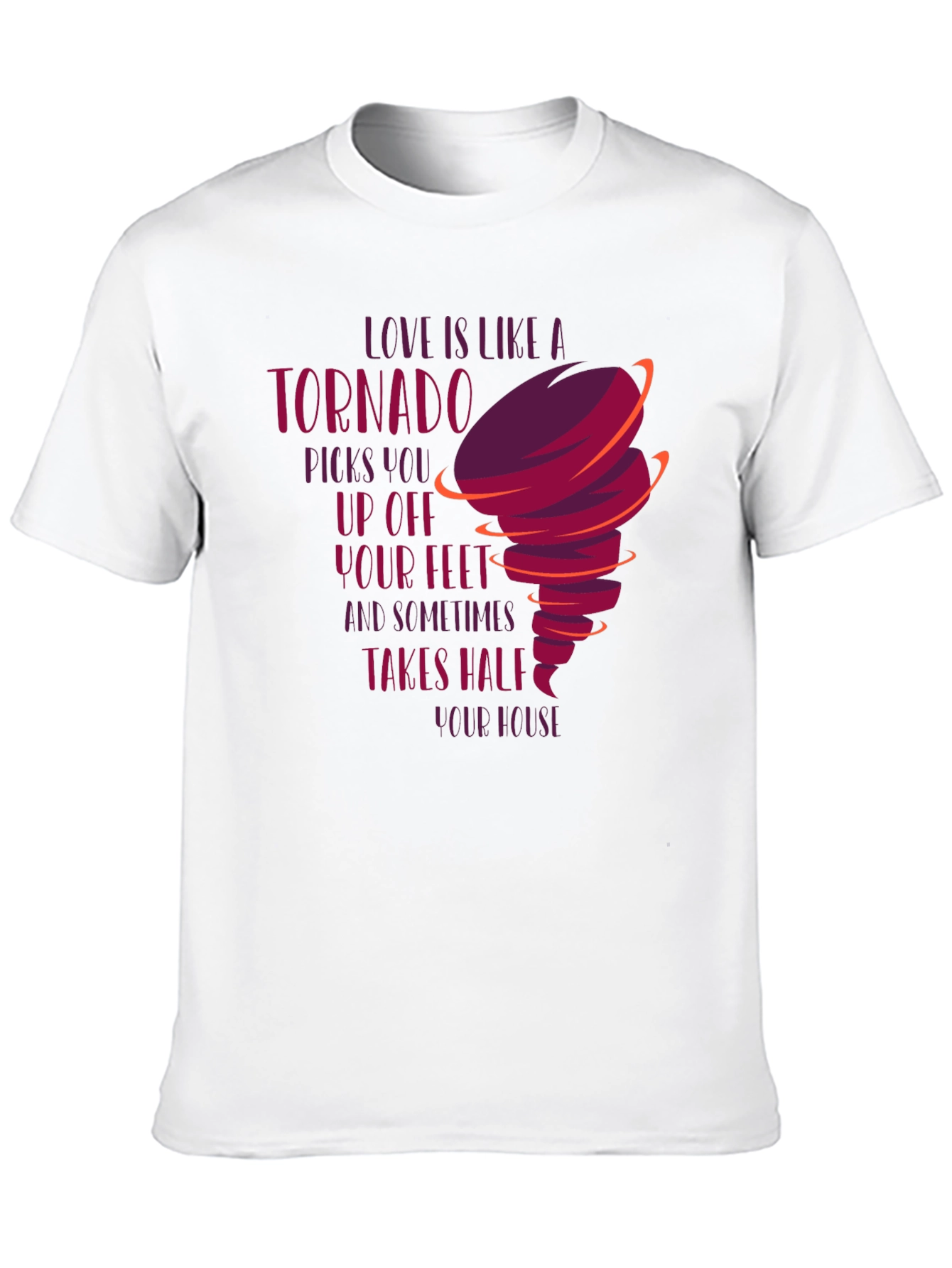 Tornado Love Graphic Tee - Unique Design