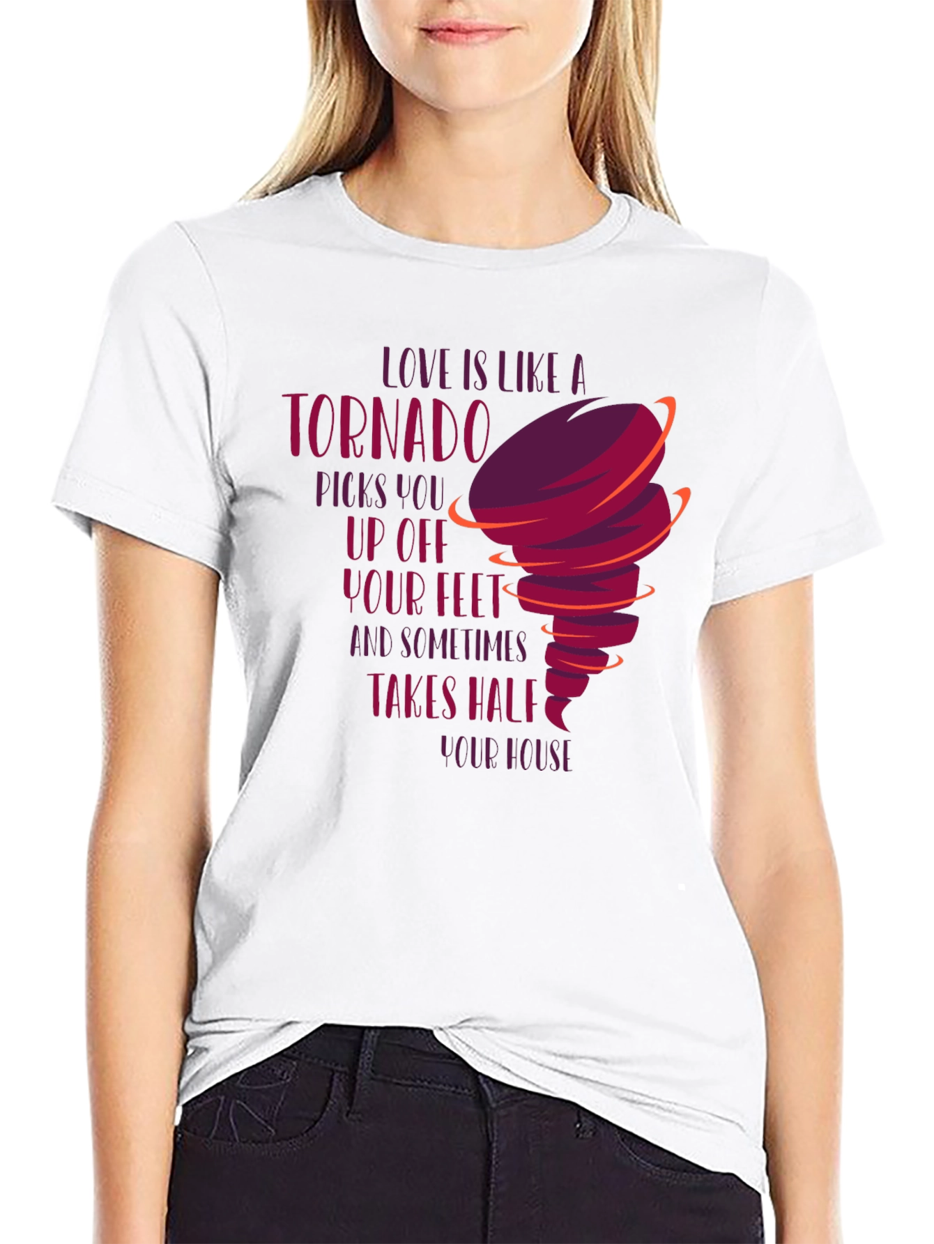 Tornado Love Graphic Tee - Unique Design