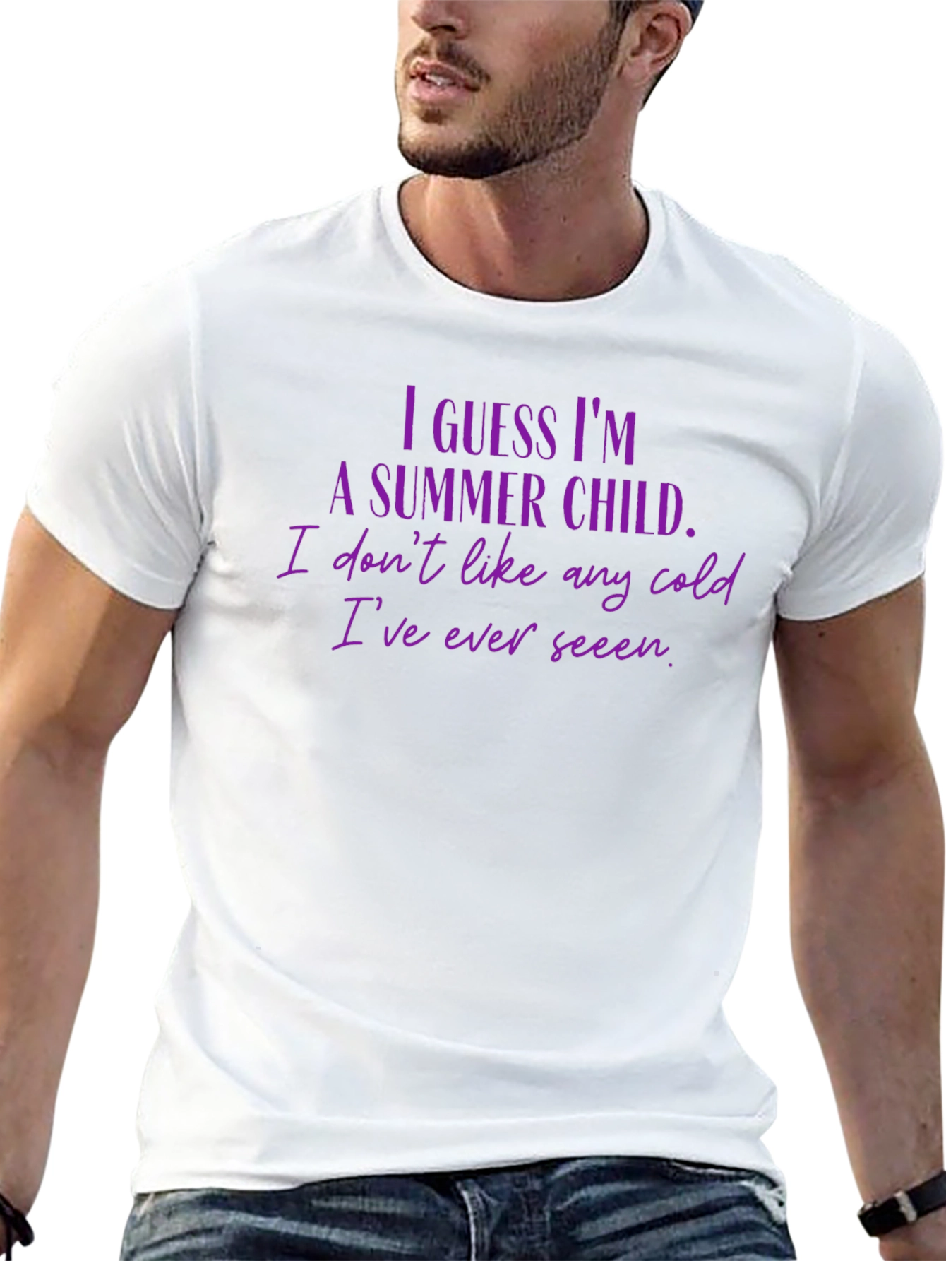 Summer Child Graphic Tee - Black Crew Neck T-Shirt