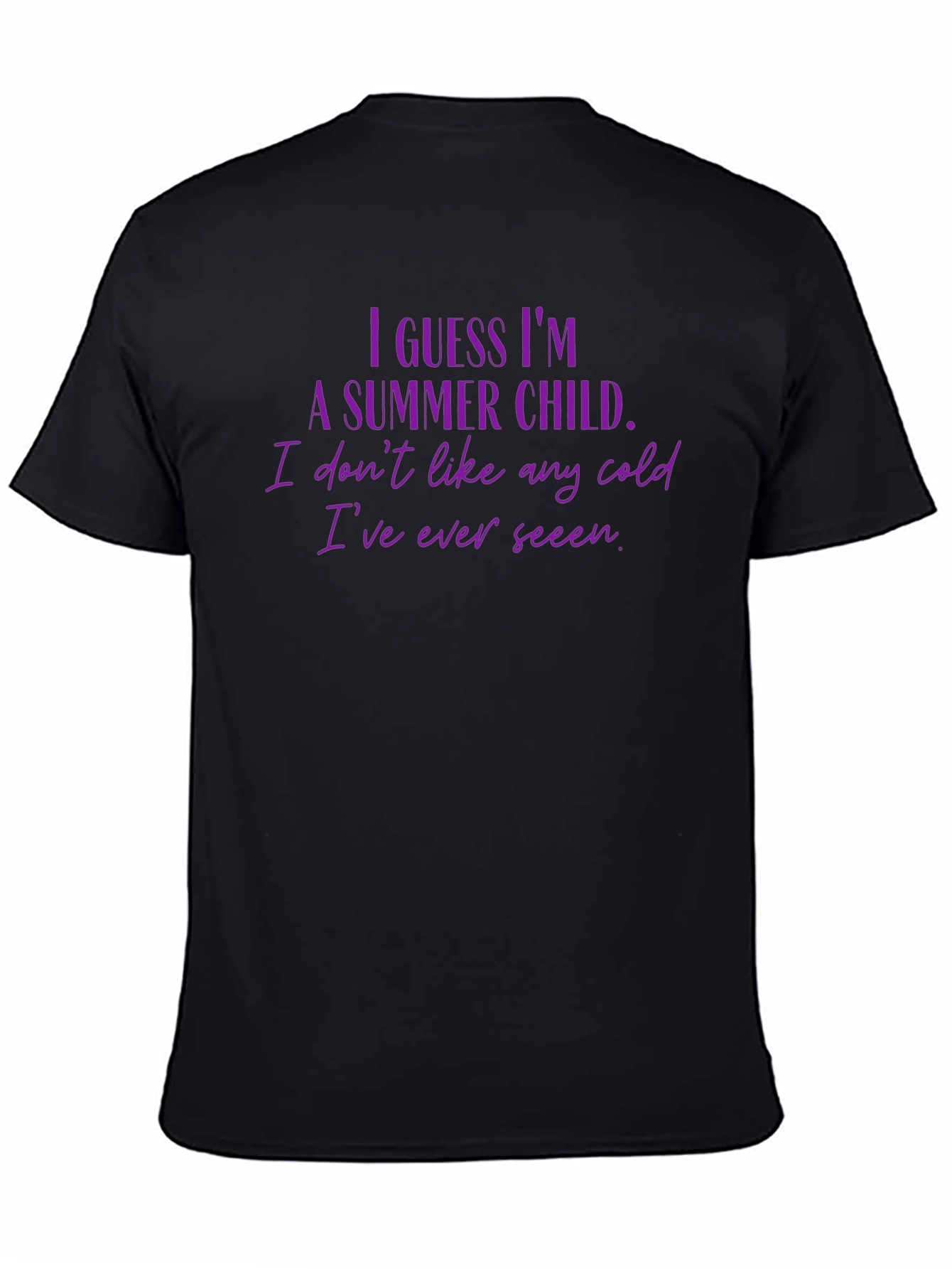 Summer Child Graphic Tee - Black Crew Neck T-Shirt
