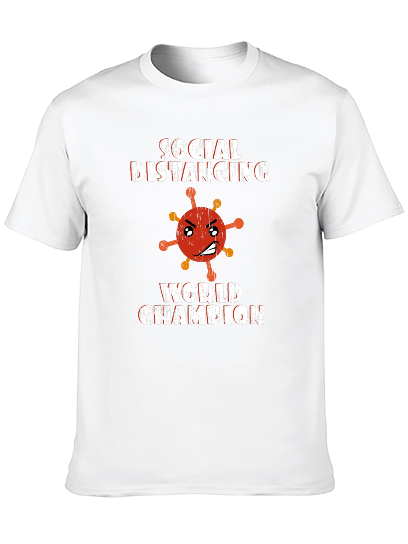 Social Distancing World Champion Black Graphic Tee