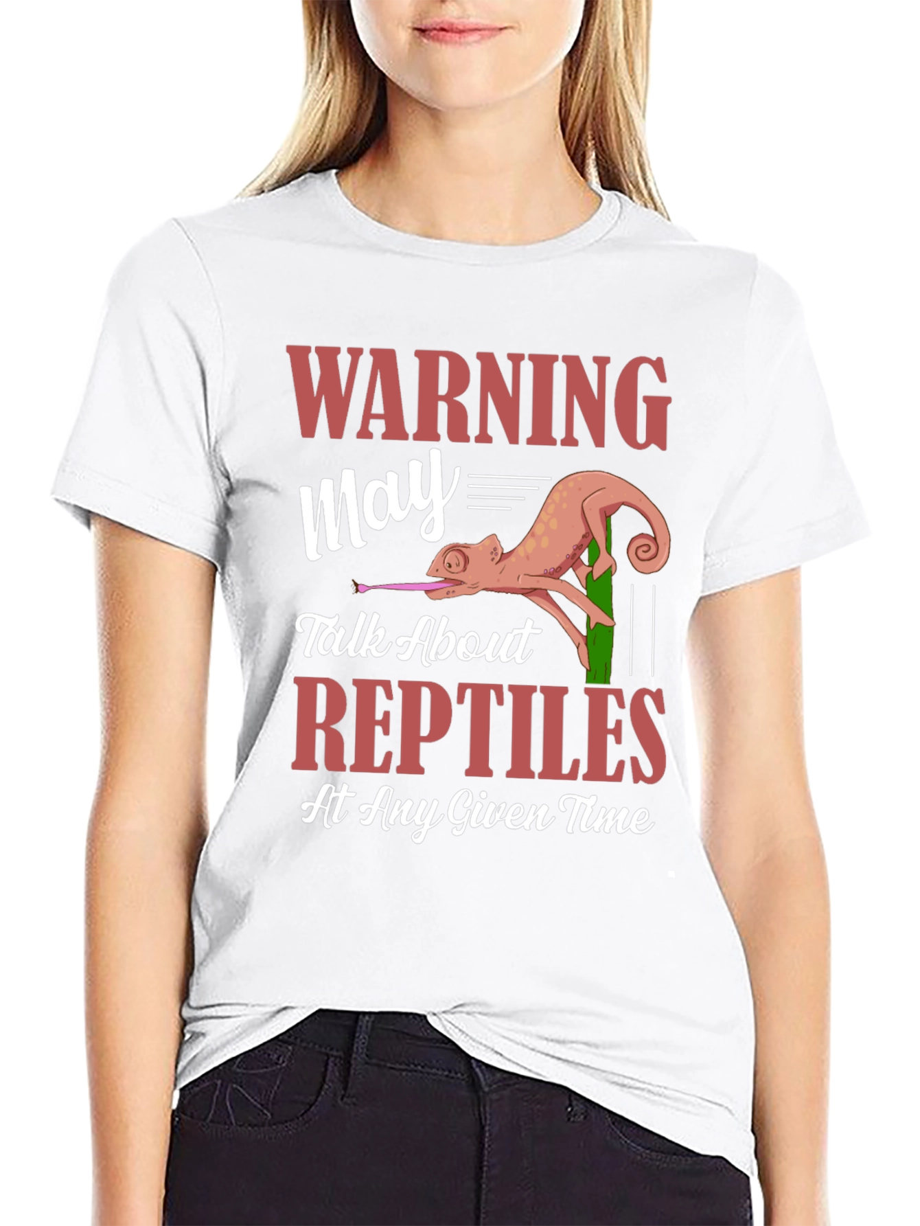 Warning May Talk About Reptiles Mens T-Shirt