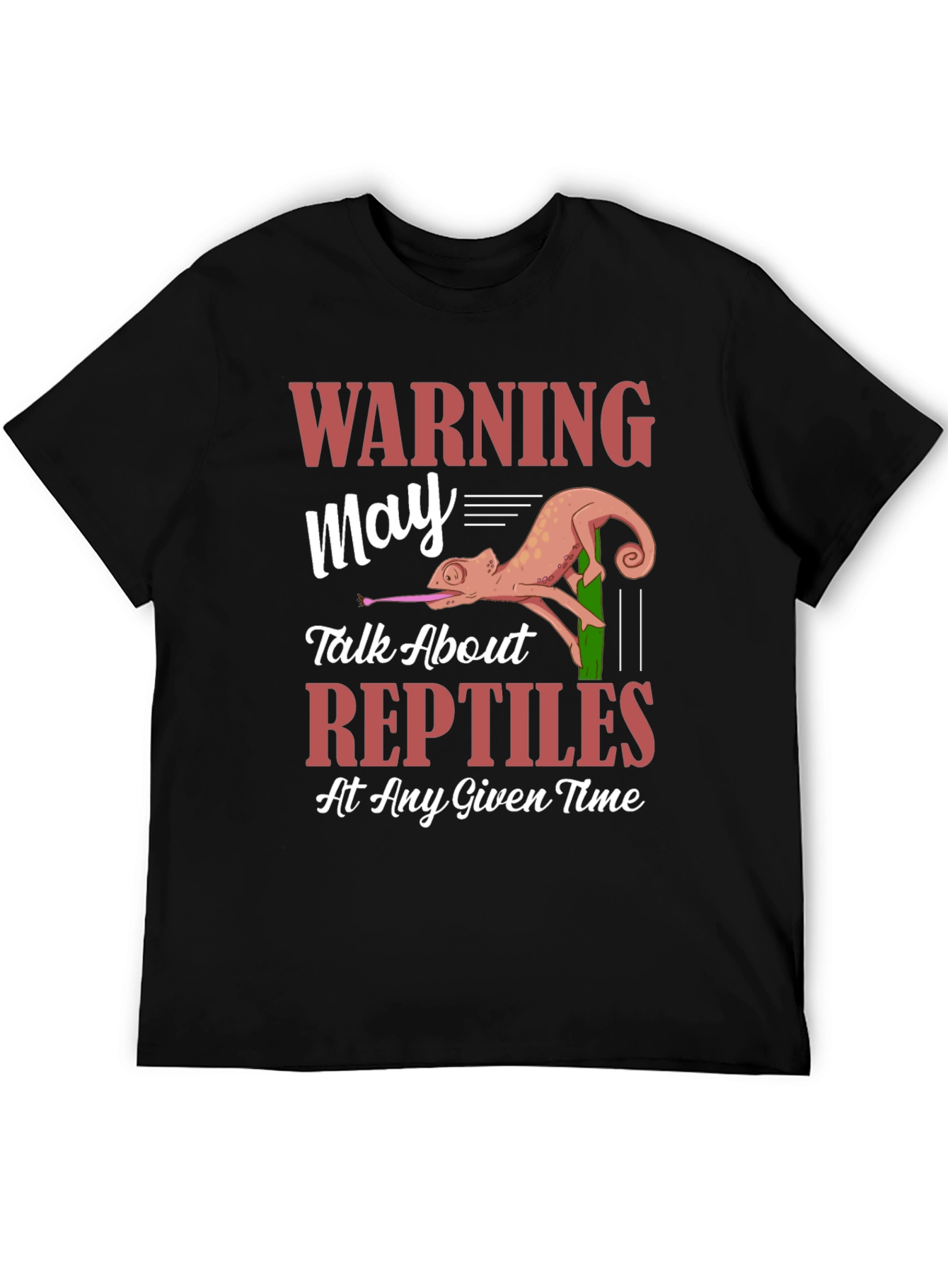 Warning May Talk About Reptiles Mens T-Shirt
