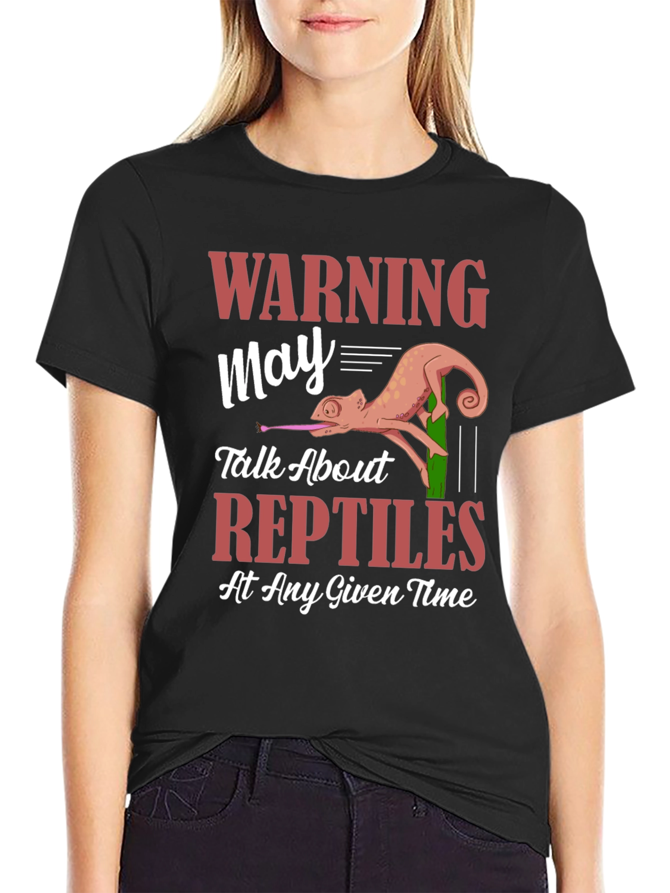 Warning May Talk About Reptiles Mens T-Shirt