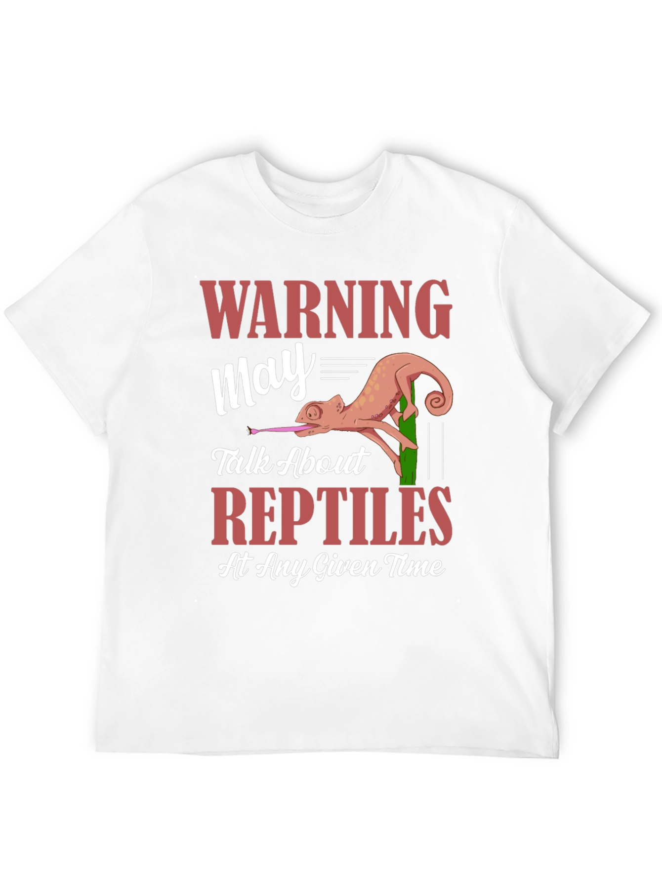 Warning May Talk About Reptiles Mens T-Shirt