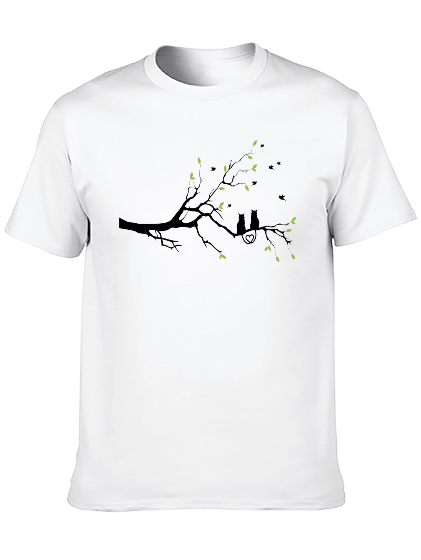 Black Cats on Tree Branch Graphic Tee