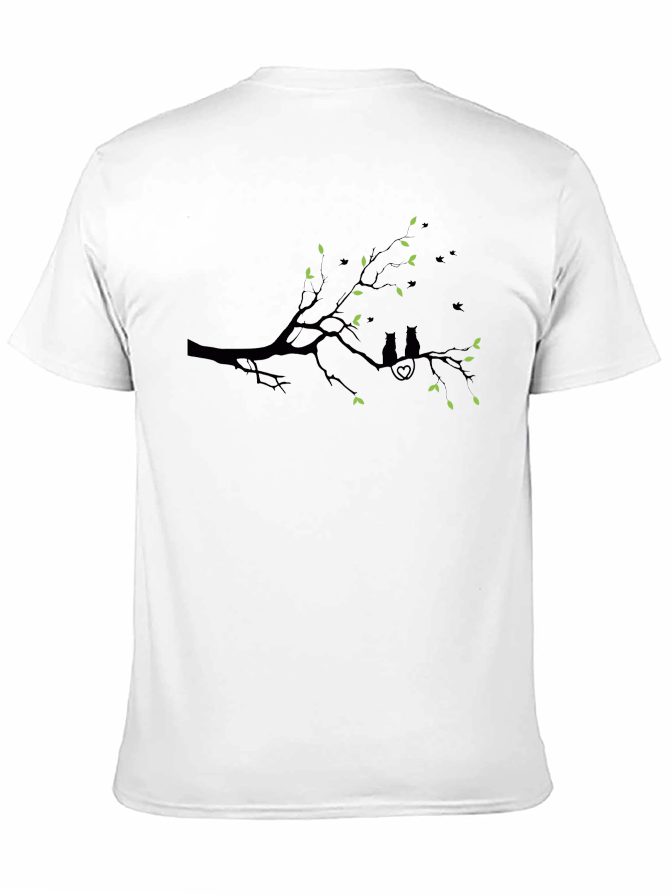 Black Cats on Tree Branch Graphic Tee