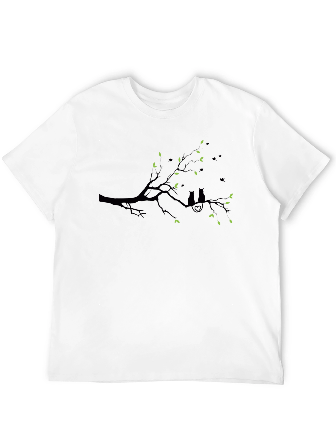 Black Cats on Tree Branch Graphic Tee